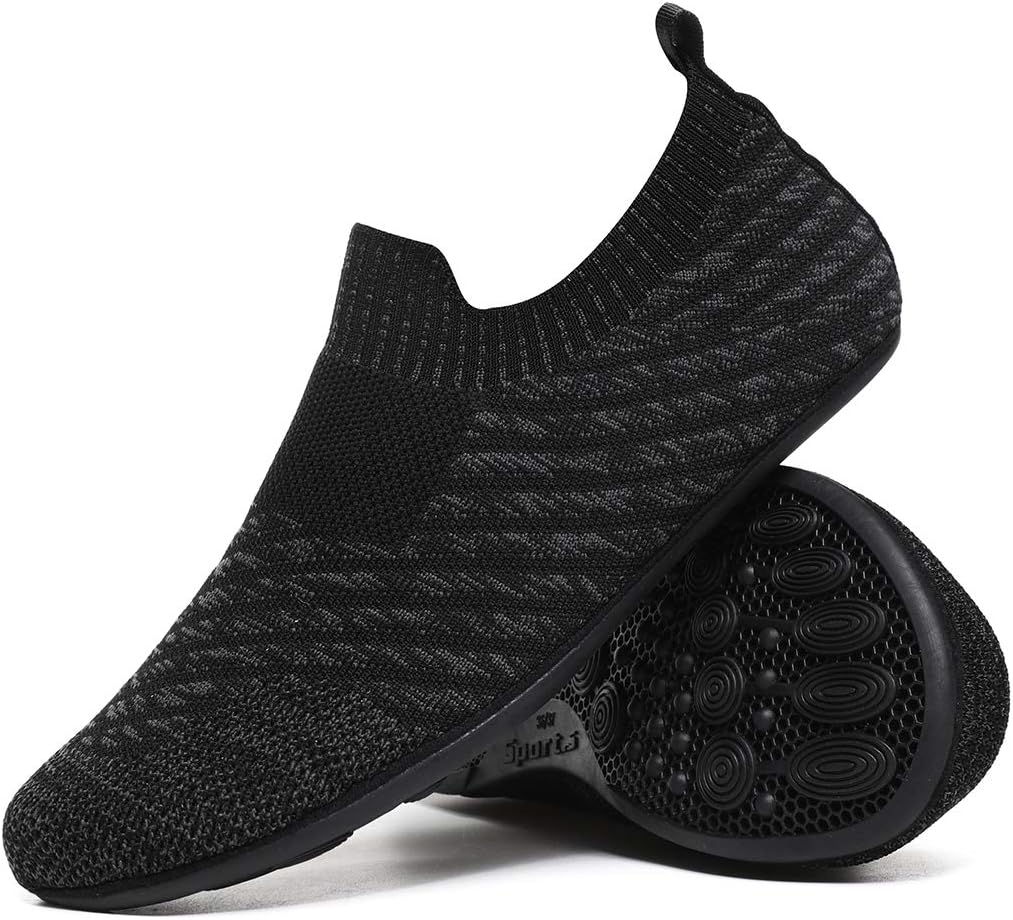 QZKDM Lightweight Slip on Grip Indoor House Slippers Barefoot Non Slip Home Exercise Yoga Shoes for