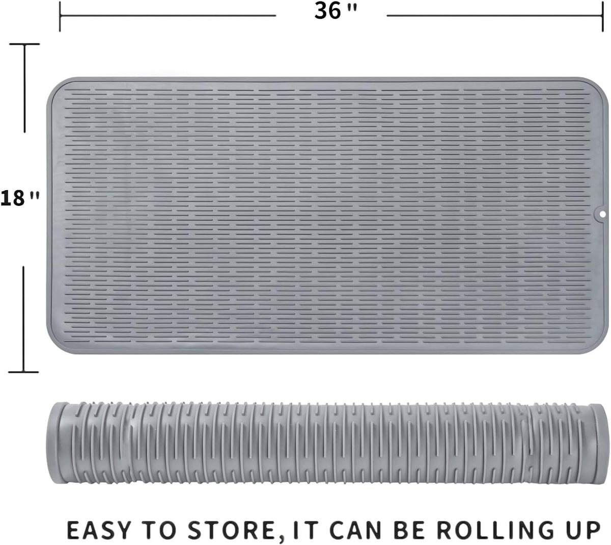 Silicone Dish Drying Mat for Multiple Usage,Easy clean,Eco-friendly,Heat-resistant Silicone Mat for