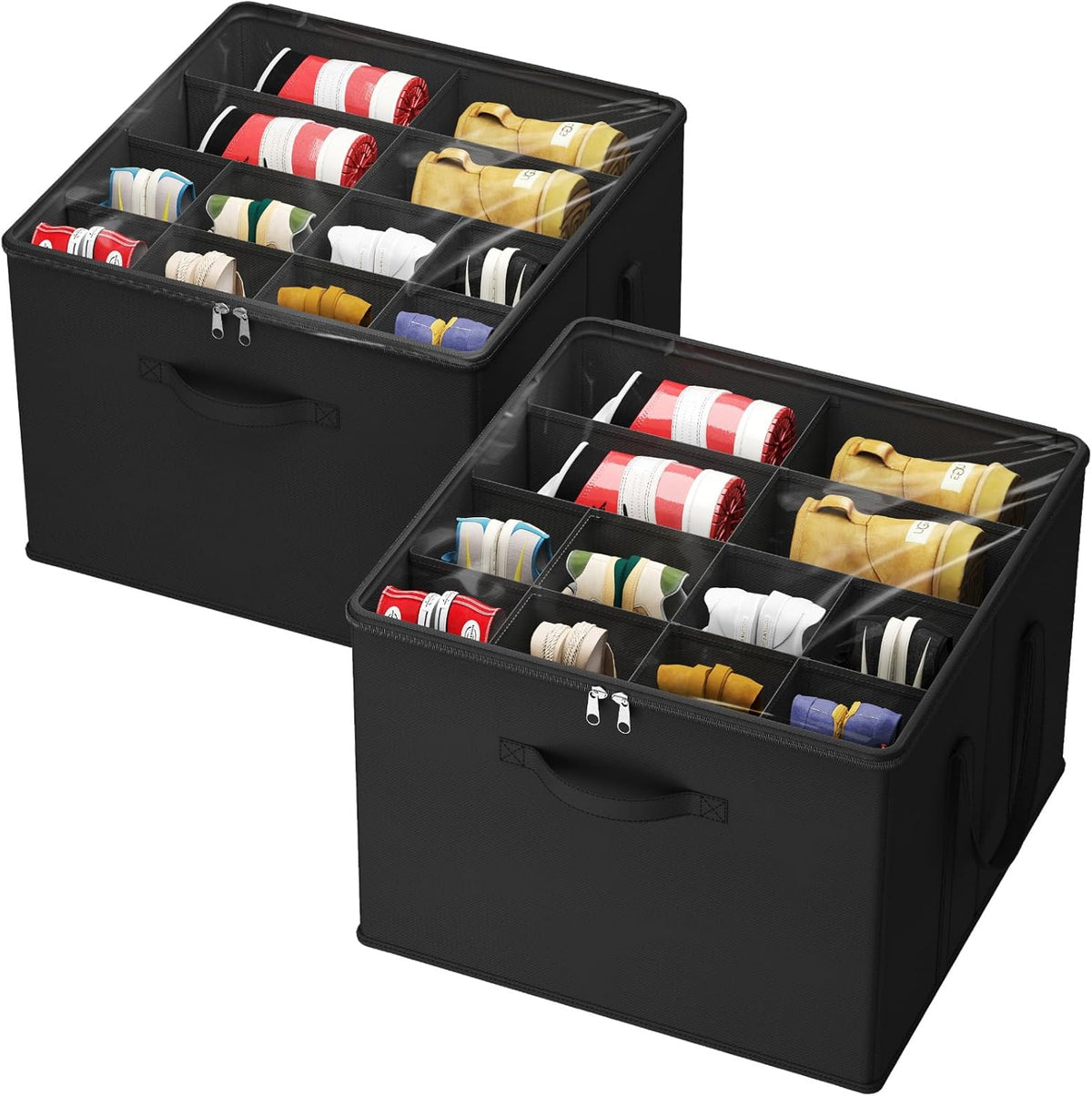 Lifewit Shoe Storage Organizer for Closet Fits 12-16 Pairs, Fabric Large Shoe Box Storage Container
