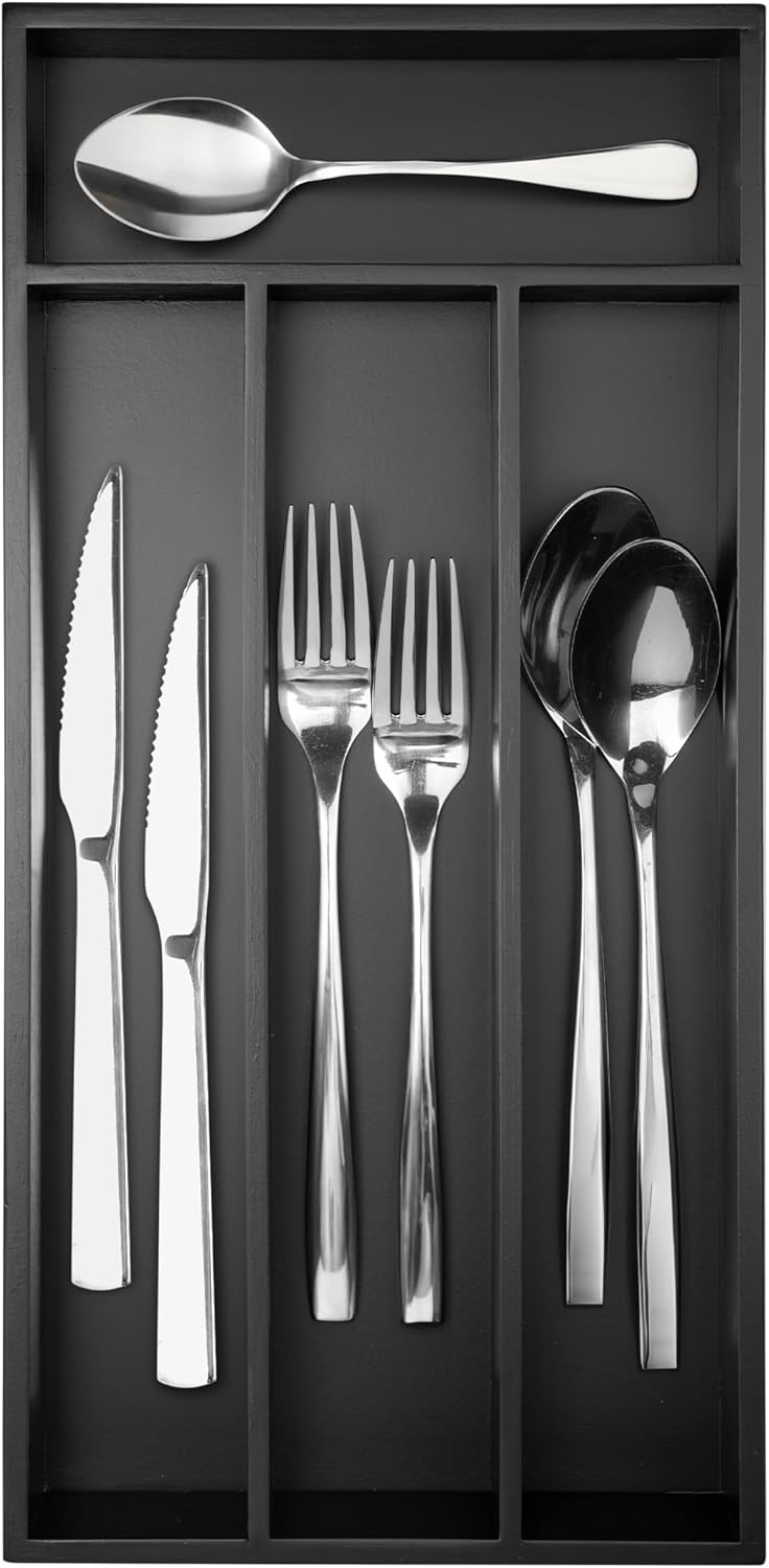 Silverware Organizer Small Bamboo Kitchen Drawer Organizer Utensil Organizer Silverware Holder