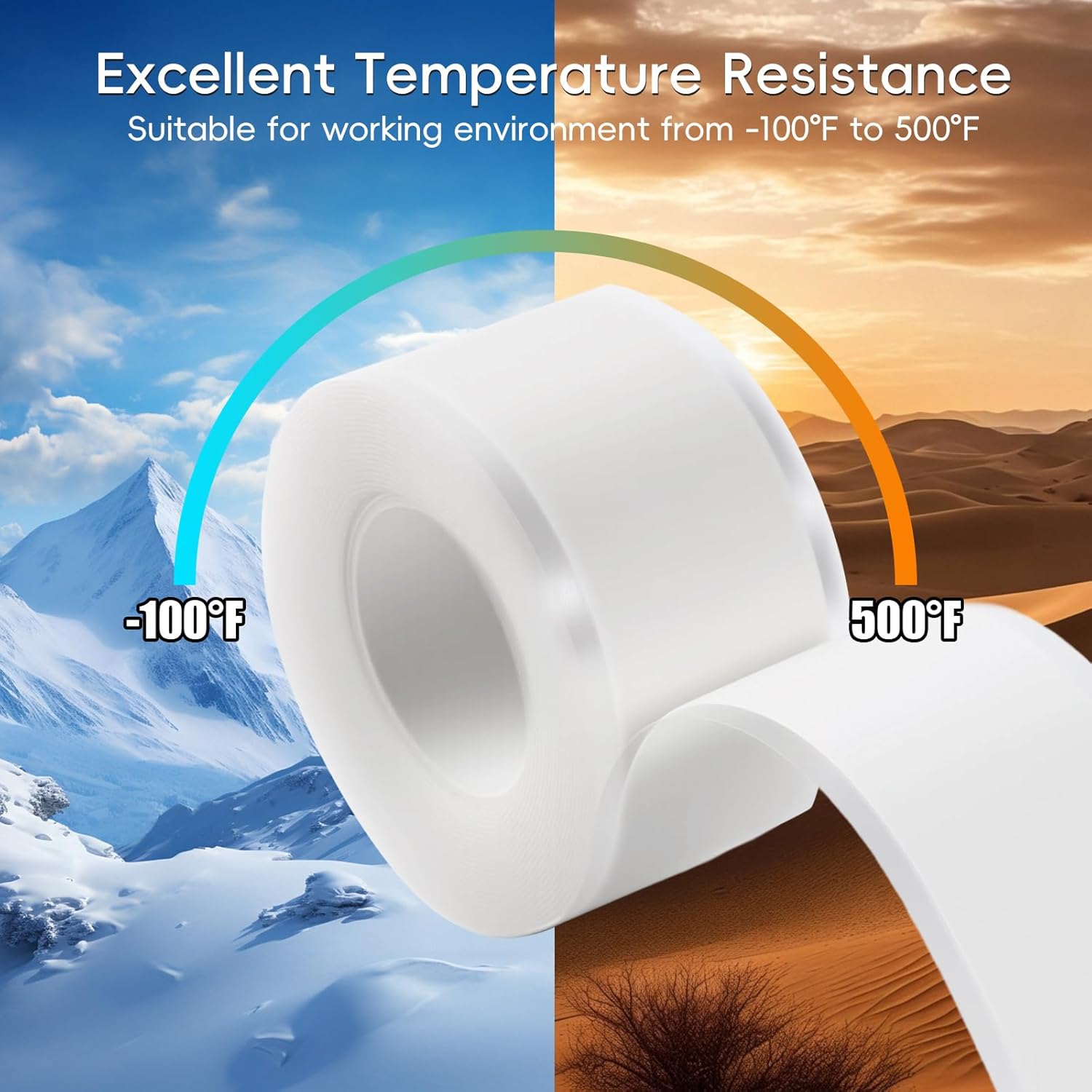 Self Fusing Silicone Tape 4 Rolls 1 in x 10' White Waterproof Rescue Tape Rubber Leak Silicone