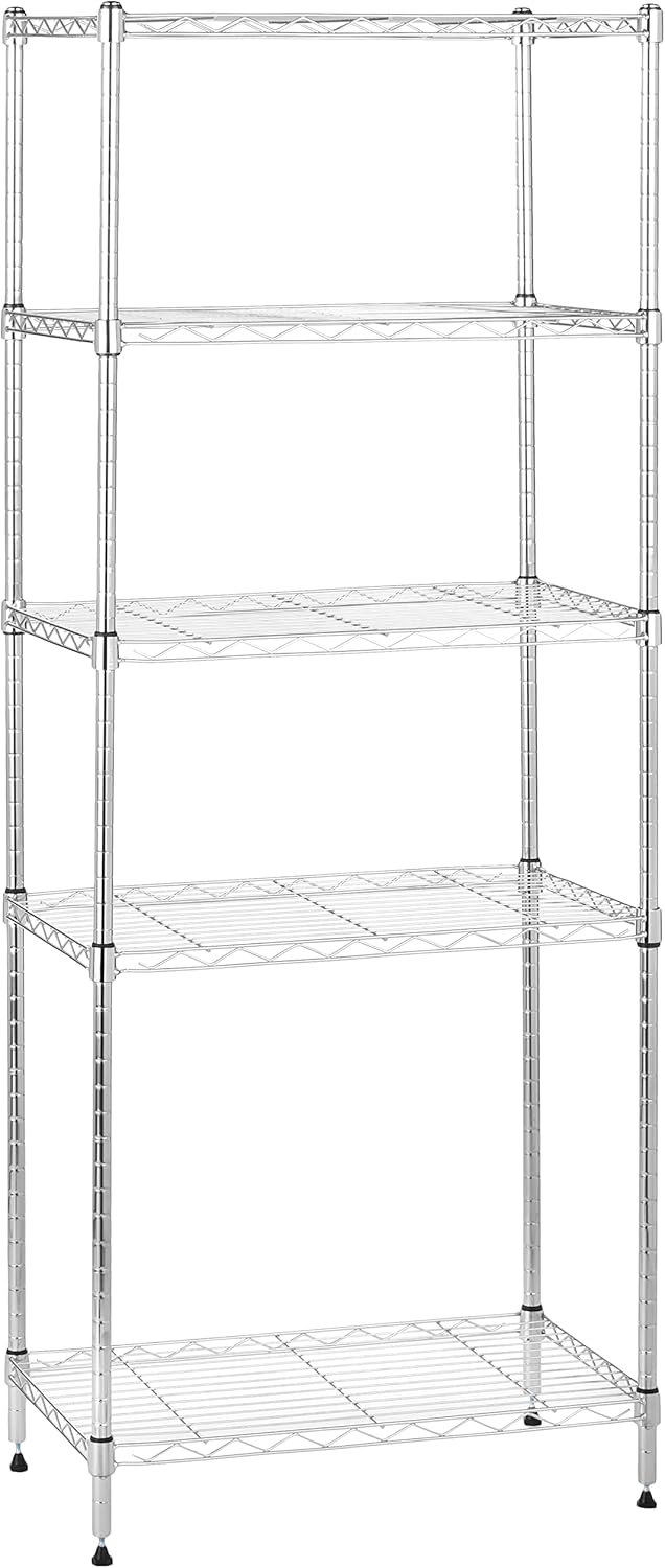 Amazon Basics 5-Shelf Adjustable, Storage Shelving Unit, (200 Pound Loading Capacity per Shelf)