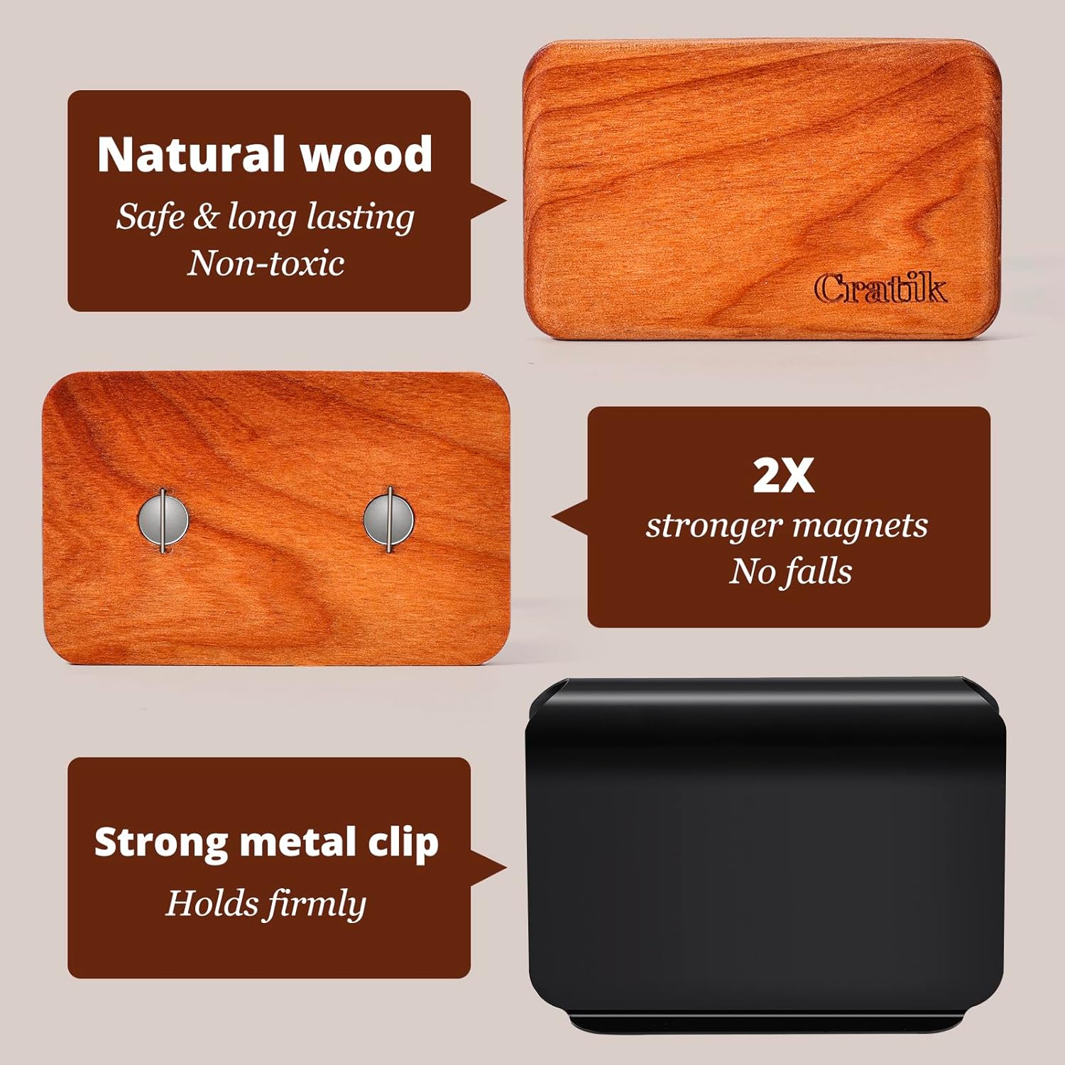 Car Air Freshener - Wood Air Freshener - Car Odor Eliminator for Visor Clip-Variety Scent Refill