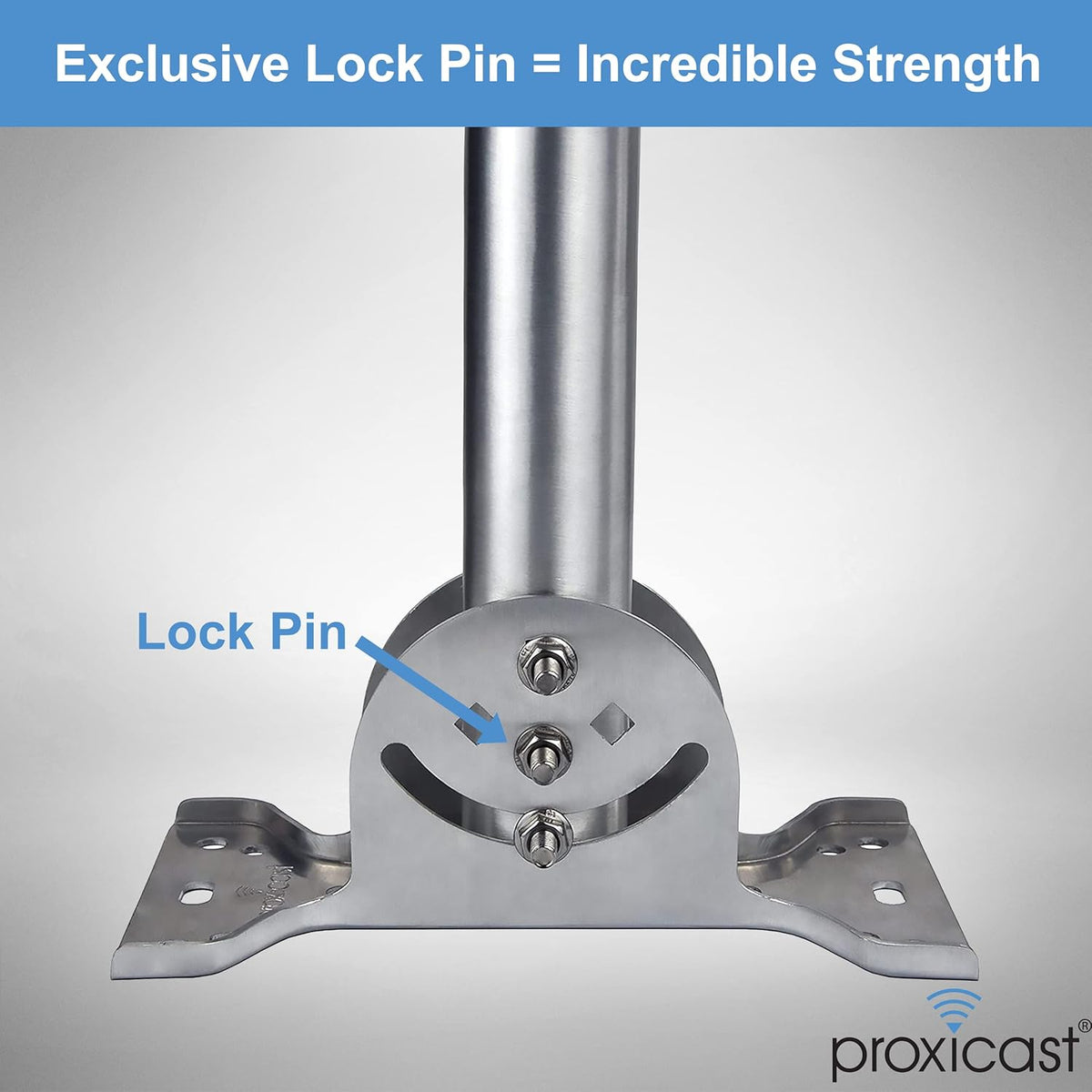 Proxicast Pro-Grade J-Max 100% Solid Stainless Steel Antenna Mount - Universal Outdoor Adjustable