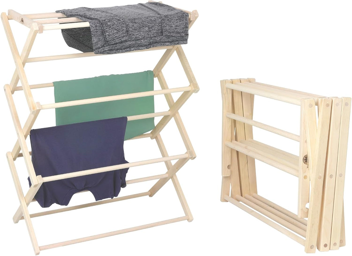 Pennsylvania Woodworks Premium American Maple Clothes Drying Rack - Handcrafted in Pennsylvania