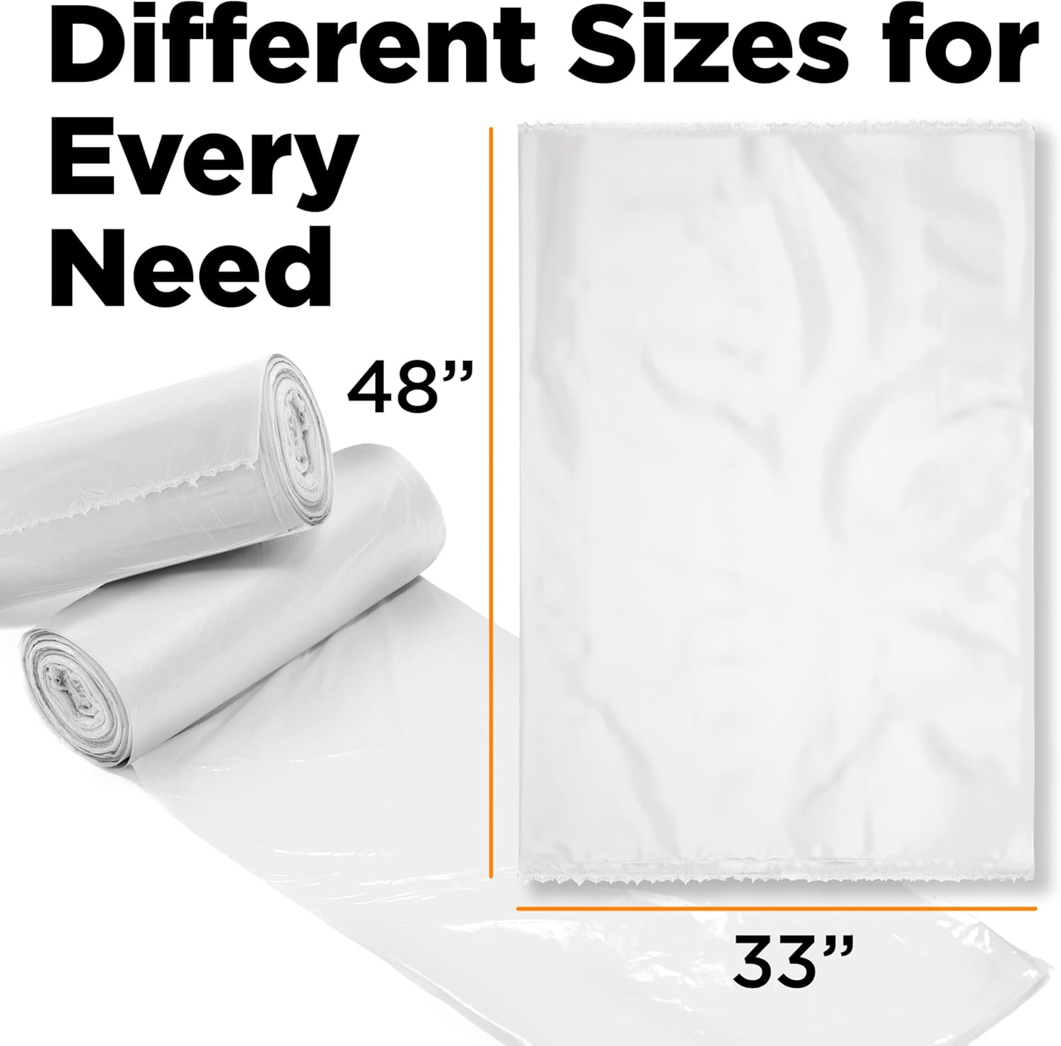 ToughBag 40-42 Gallon Trash Bags, 2.5 Mil Contractor Bags, Heavy Duty Large Trash Can Liners