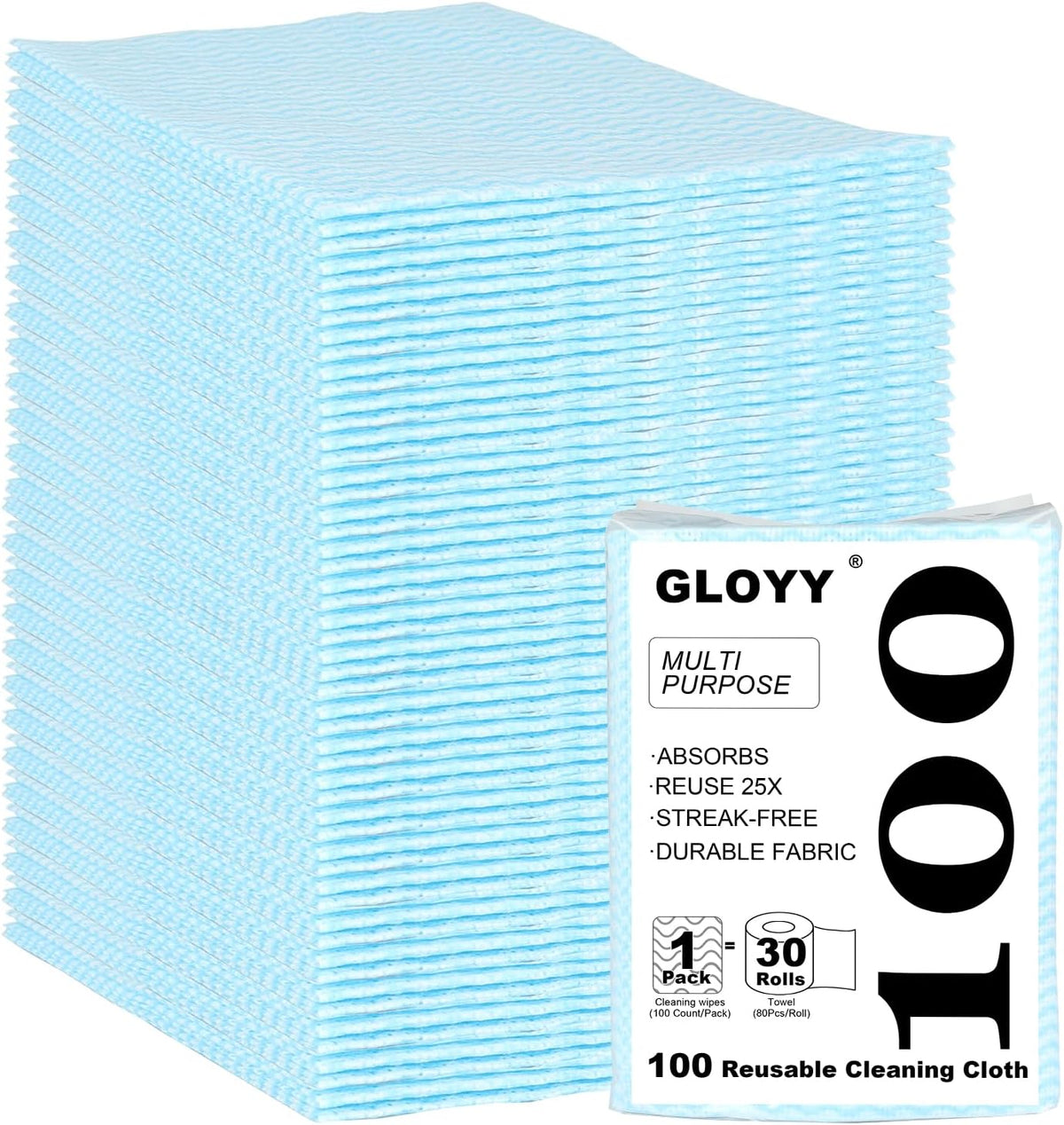 100 Count Disposable Cleaning Towels and Dish Cloths,Super Absorbent Dishcloths,Multi-Surface