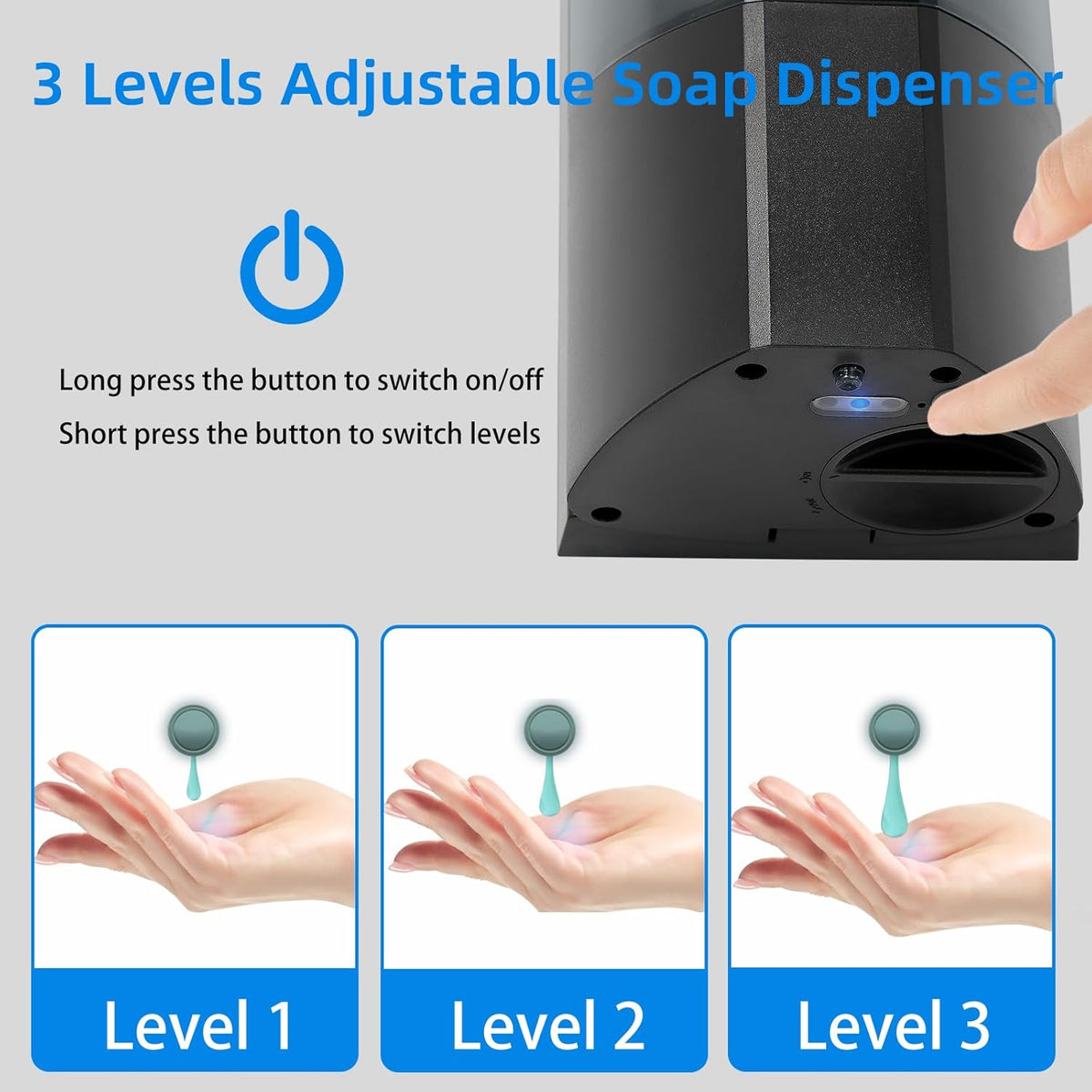 Automatic Soap Dispenser, Wall Mounted Liquid Soap Dispenser 24.6oz/700ml with Infrared Sensor