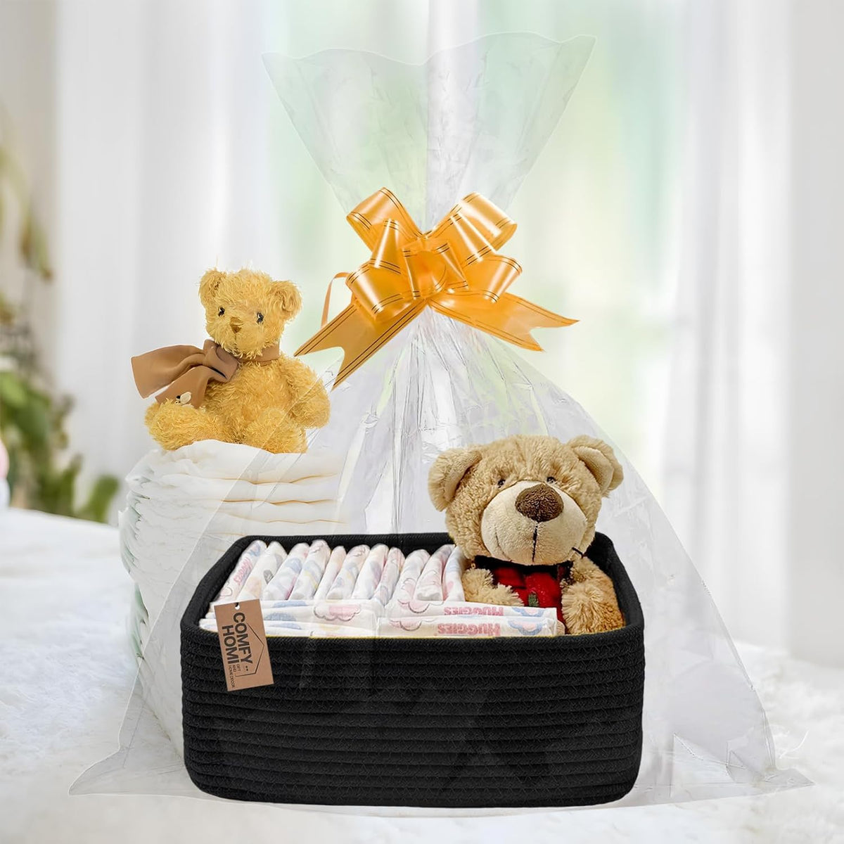 COMFY-HOMI 11.5"x7.5"x4.7" Storage Baskets for Organizing | Cotton Rope Woven Basket | Toy Storage
