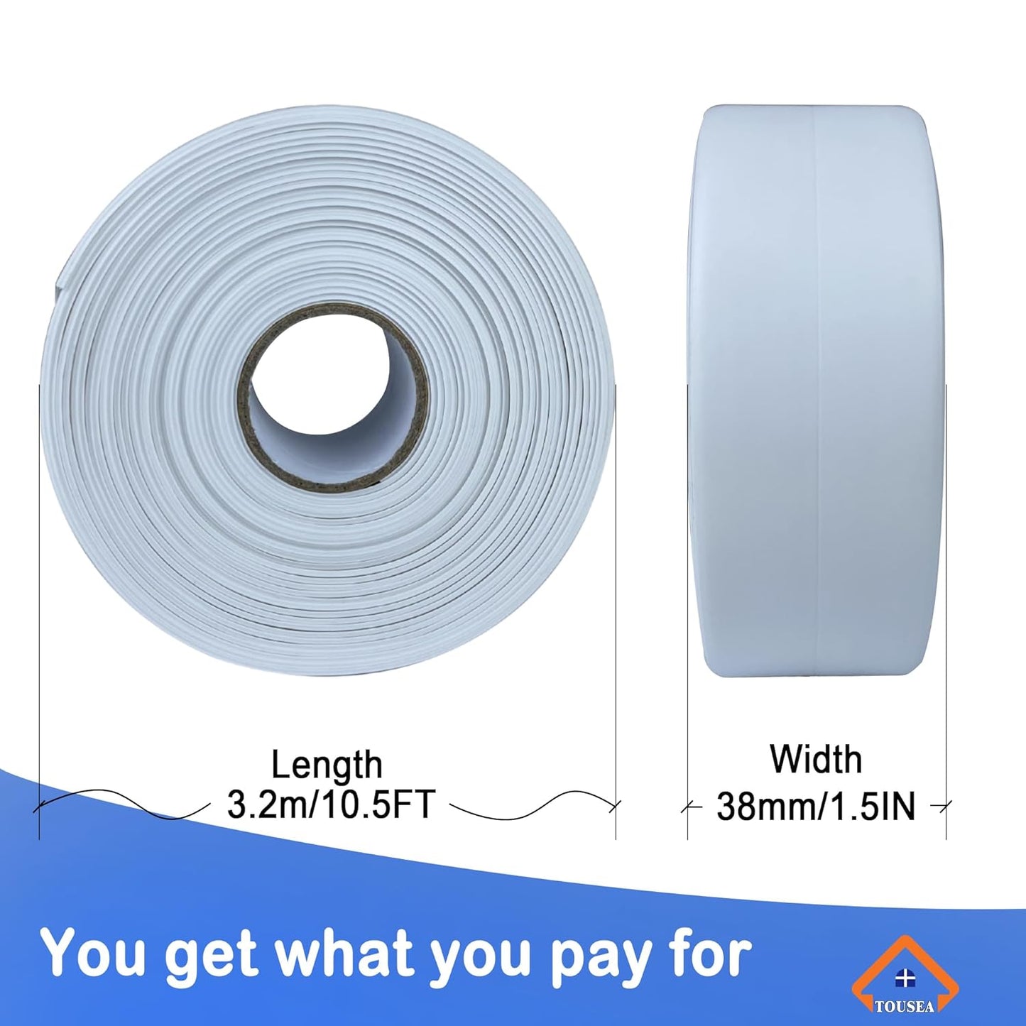 Caulk Tape Self Adhesive,Caulking Tape for Bathroom Sealant Strip Caulk Strip,Waterproof Caulking