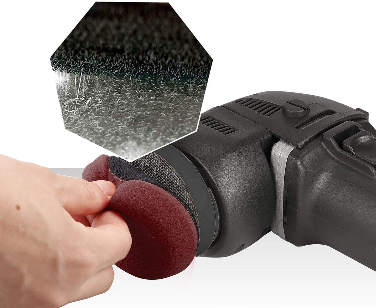SPTA Mini Orbital Polisher - 3 Inch 10mm/780W Variable Speed Dual Action With Polishing Pads
