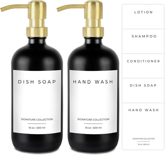 Emerson Essentials Dish Soap Dispenser for Kitchen, Dispenser Bathroom Set, Hand Soap Dispenser