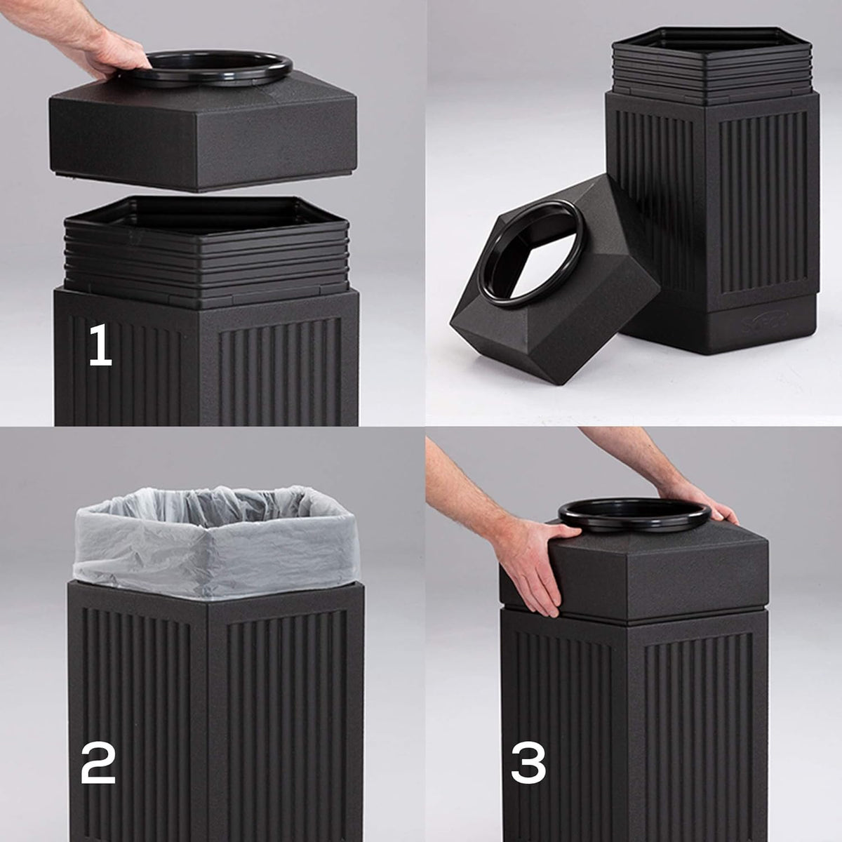 Safco Canmeleon Trash Can, 30 Gallons, Indoor and Outdoor Use, Durable & Weather-Resistant