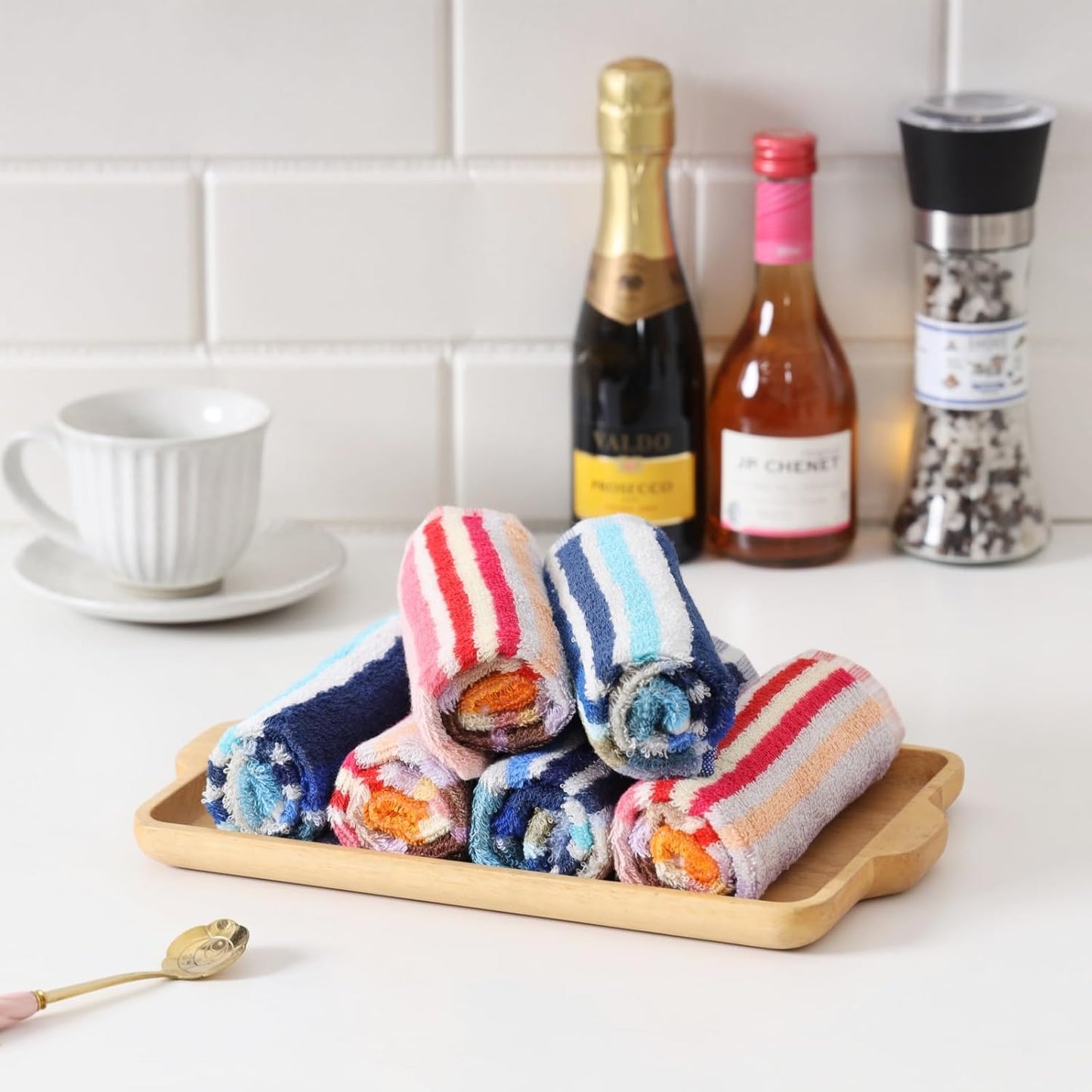 Oeleky Kitchen Dishcloths for Washing Dishes, Ultra Absorbent Dish Rags, Cotton Cleaning Cloths
