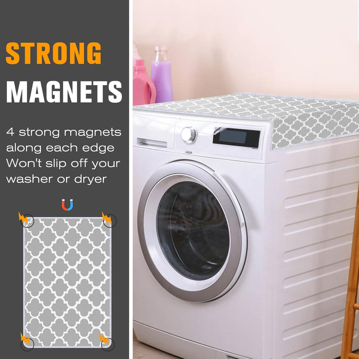 Ironing Mat, Portable Ironing Pad, 28 x 24 inch Ironing Mat for Table Top of Washer, Dryer, Table