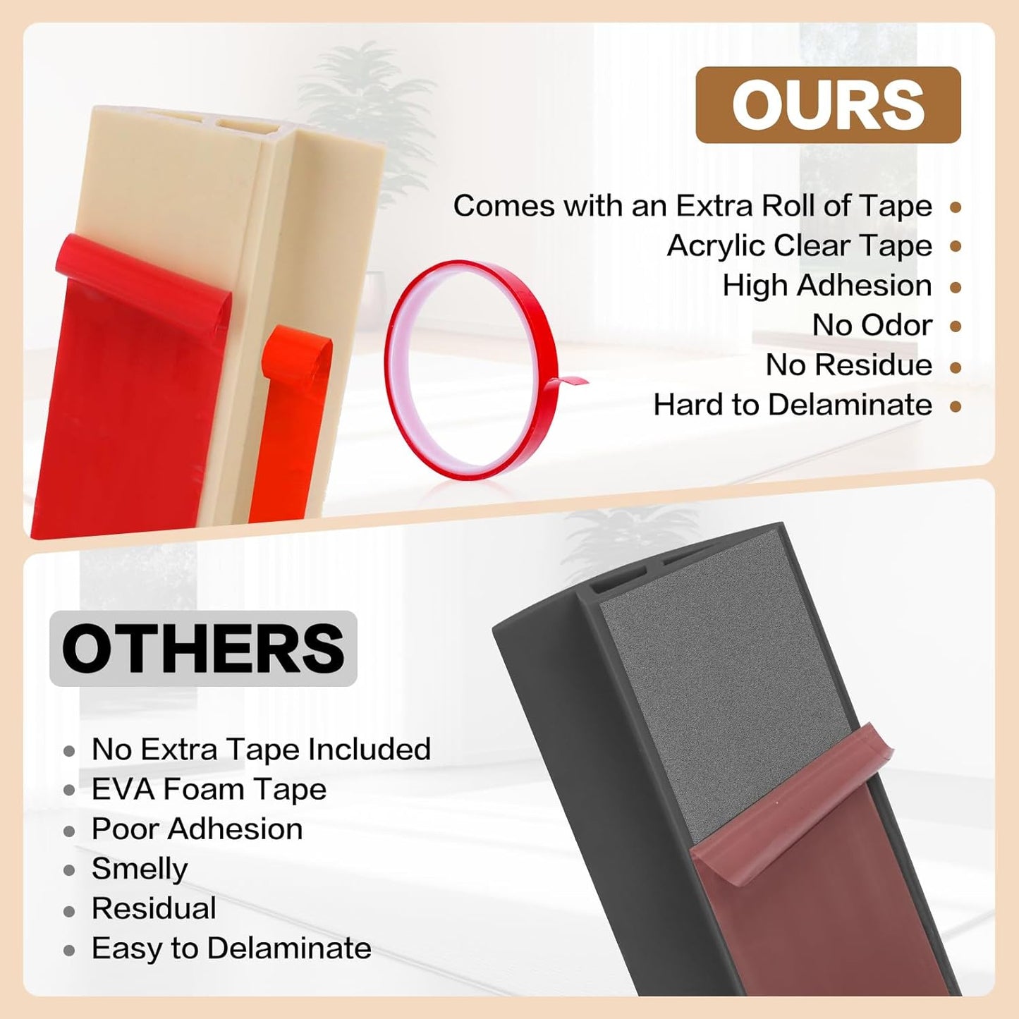 Floor Transition Strip Vinyl Door Threshold Ramp Self Adhesive Carpet Edging Strip Doorway Edge