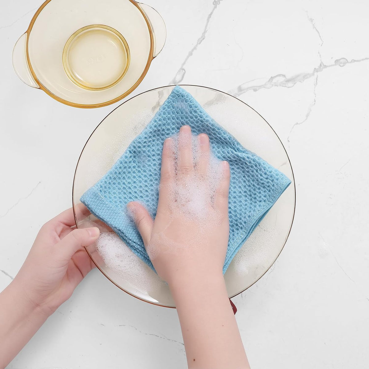 Homaxy 100% Cotton Waffle Weave Kitchen Dish Cloths, Ultra Soft Absorbent Quick Drying Dish Towels