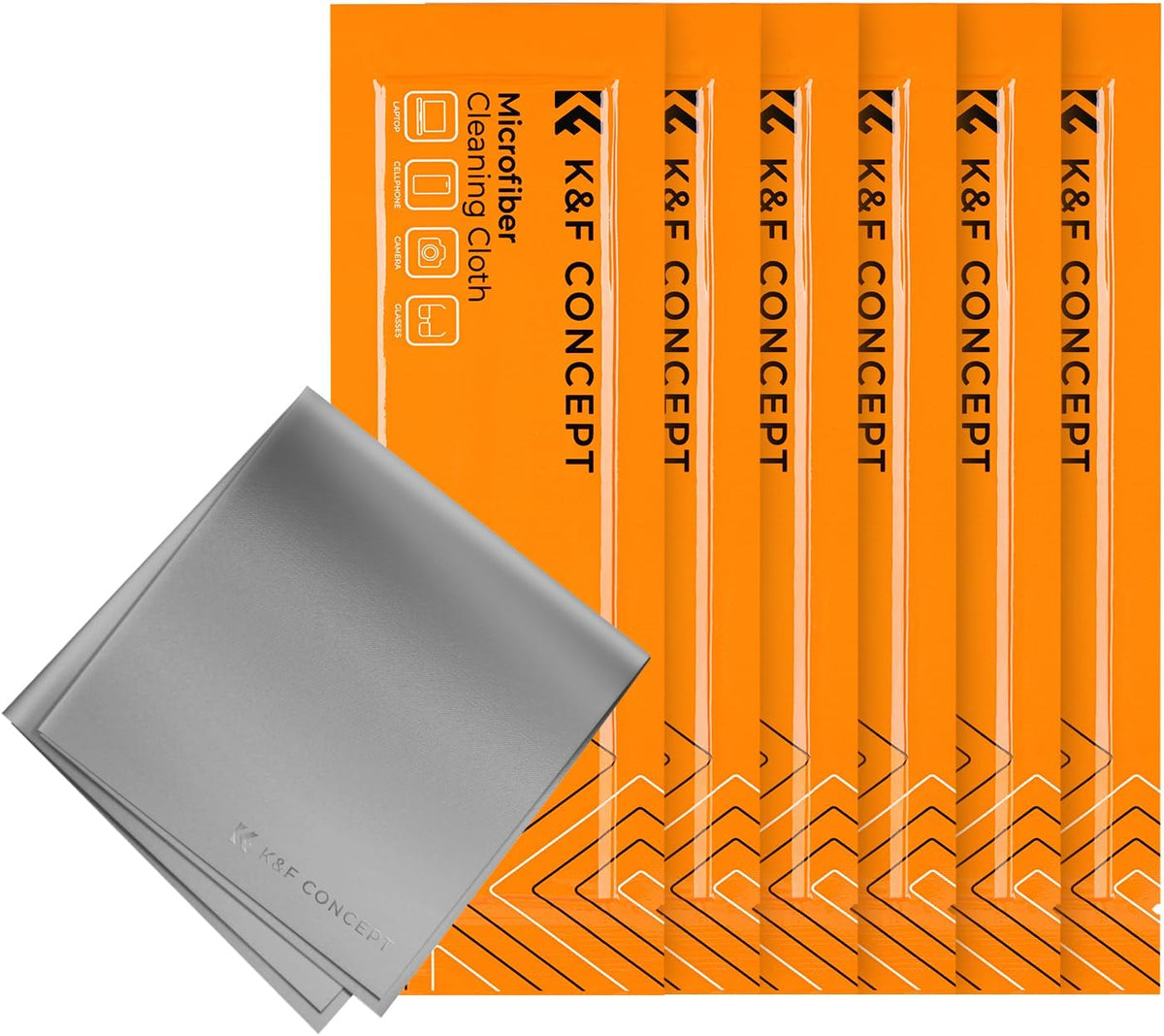 K&F Concept 6 Pack Microfiber Cleaning Cloths - Lens Cleaning Cloth for Cleaning Camera Lenses