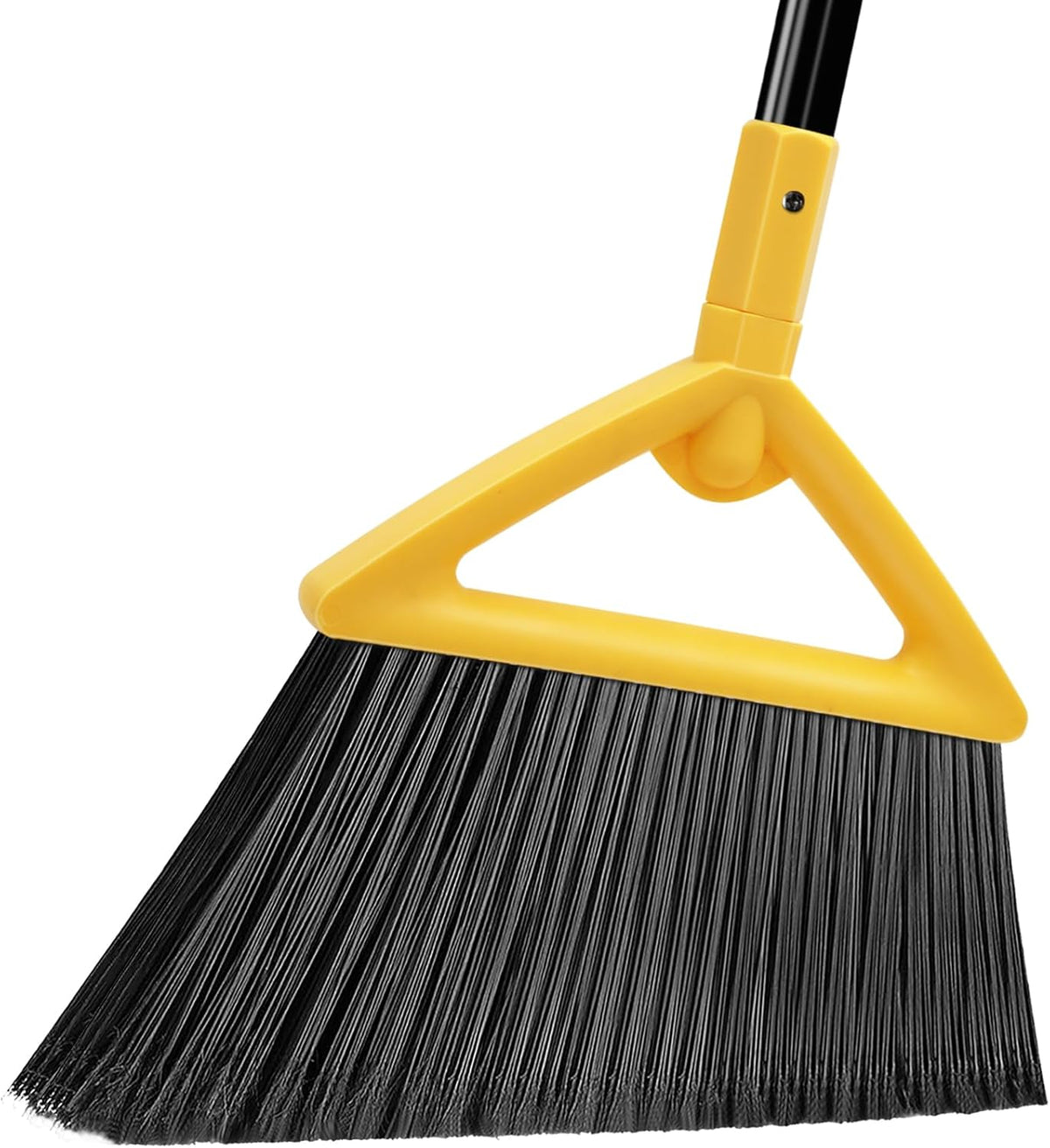 Heavy Duty Commercial Broom, Upgraded Angle Broom for Sweeping Indoor and Outdoor, Perfect Yellow