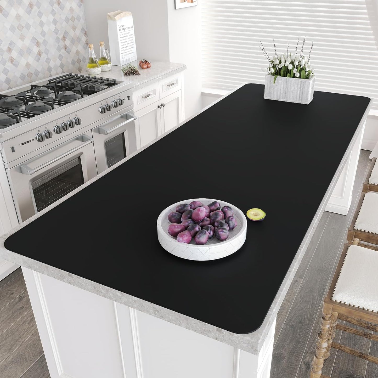 Warome Silicone Mat,78.7”x 23.6” Heat Resistant Mats for Countertop,Extra Large Countertop