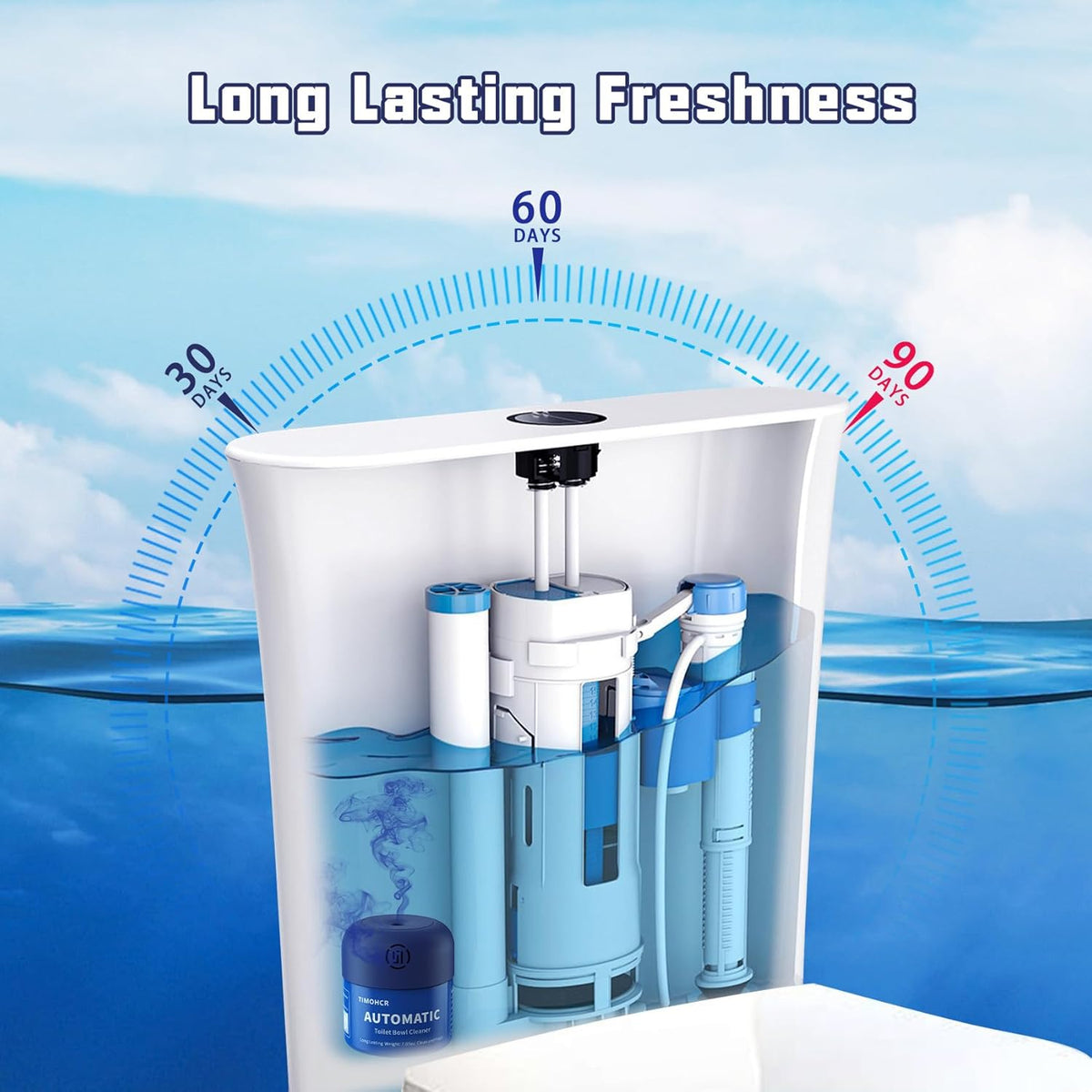 Toilet Bowl Cleaner, Automatic Long Lasting Continuous Toilet Bowl Cleaners, Bathroom Cleaner