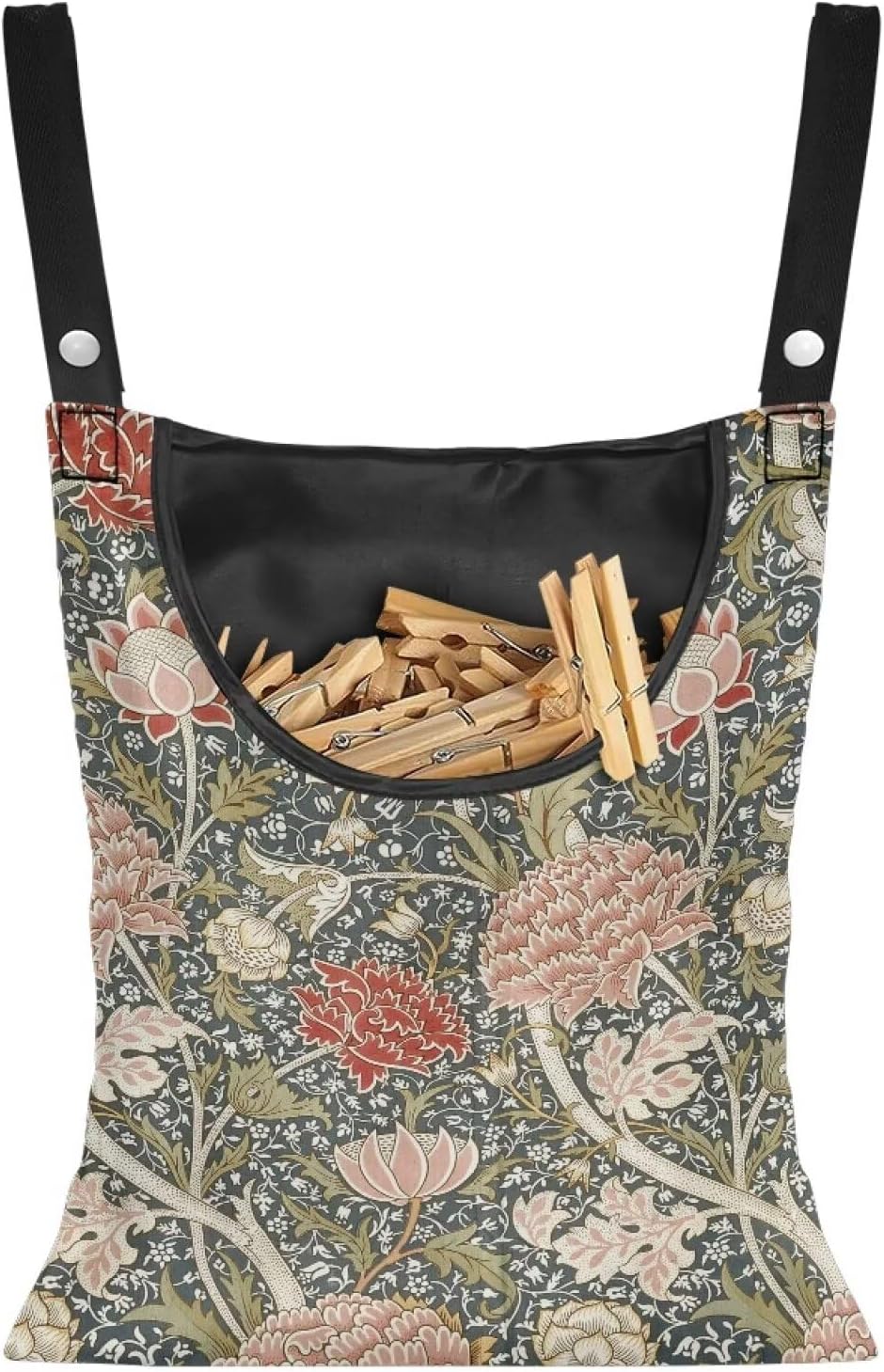 Home Clothespin Organizer 14.5"x12" - Spacious Interior with Wide Mouth Opening - Durable Hanging