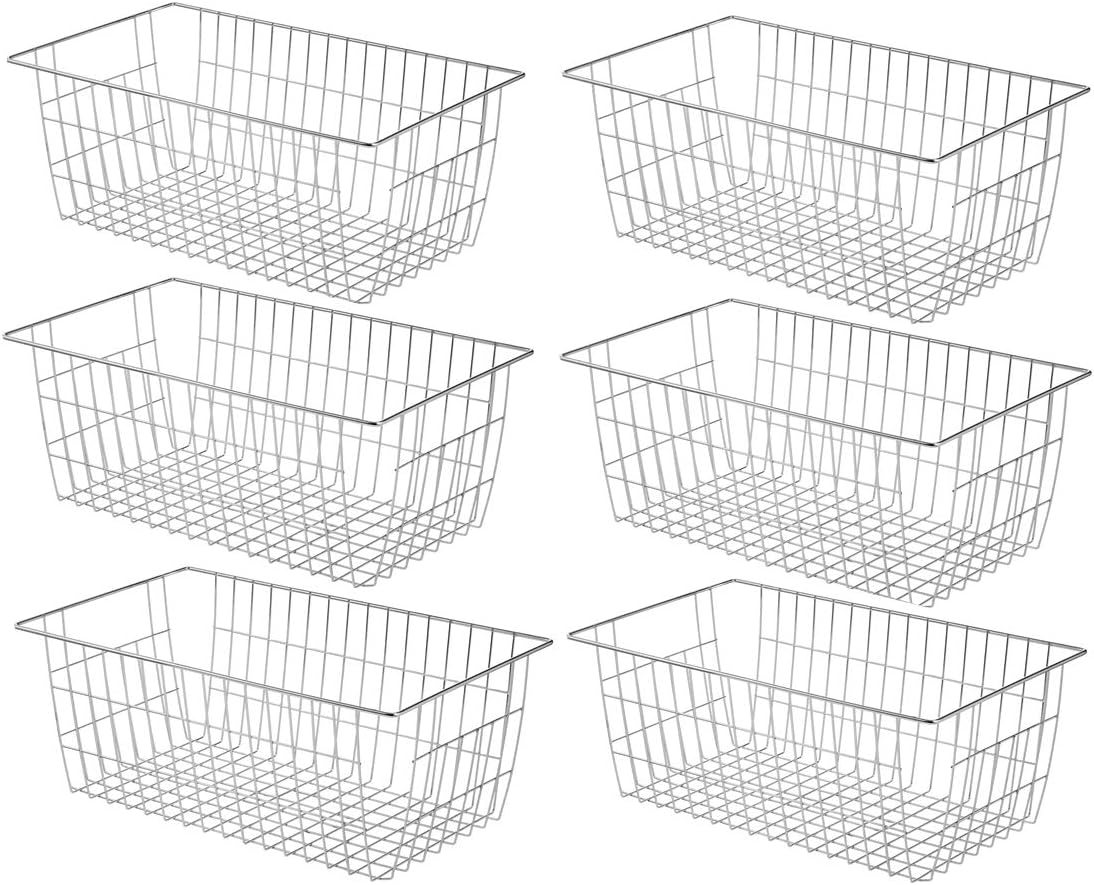 SANNO 15.7in Freezer Baskets Bins - Freezer Storage Containers Organizer for Office, Bathroom
