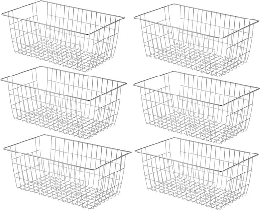 SANNO 15.7in Freezer Baskets Bins - Freezer Storage Containers Organizer for Office, Bathroom