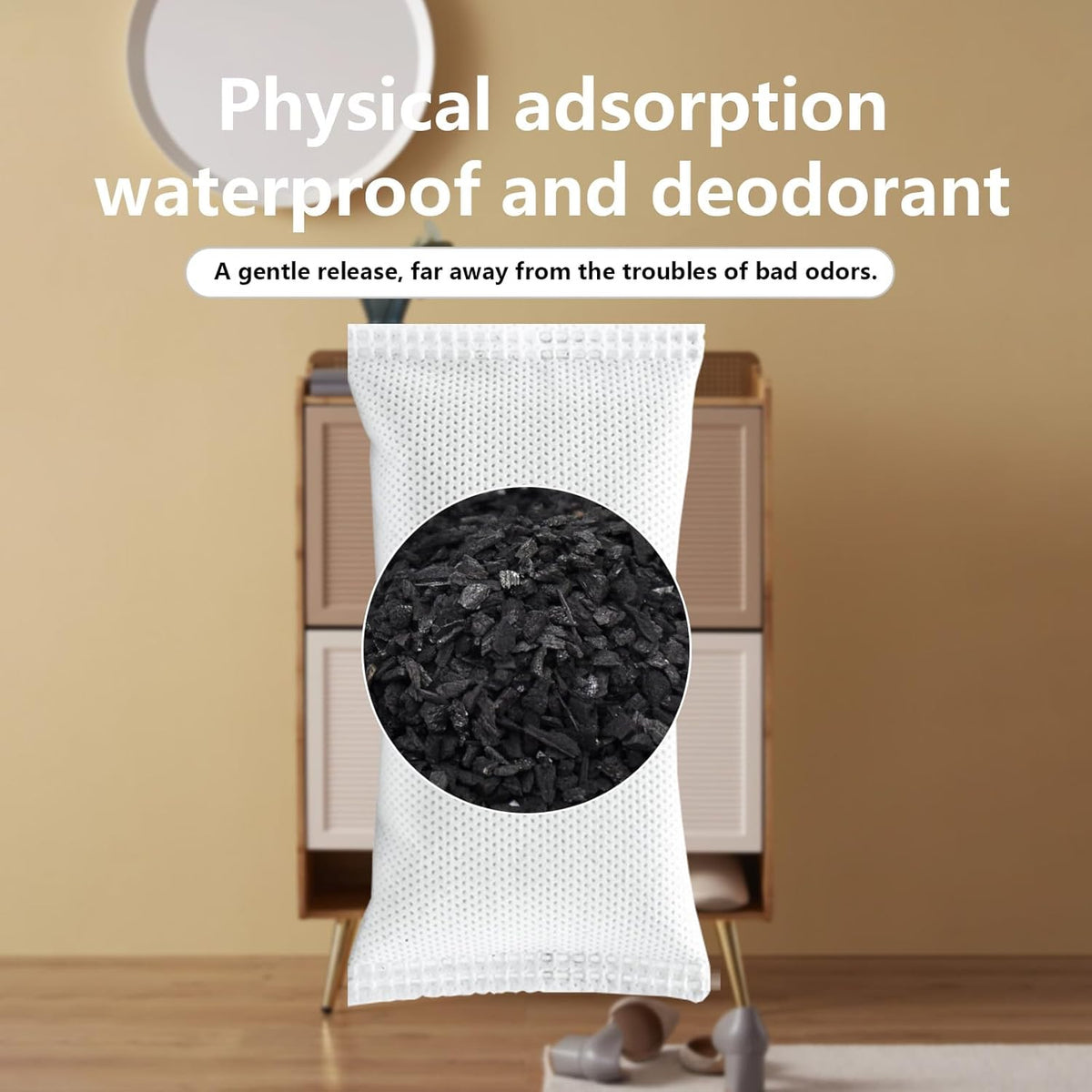 16 Pack Shoe Deodorizer Bags,Activated Charcoal Odor Absorber,Closet Deodorizer Odor Eliminator For