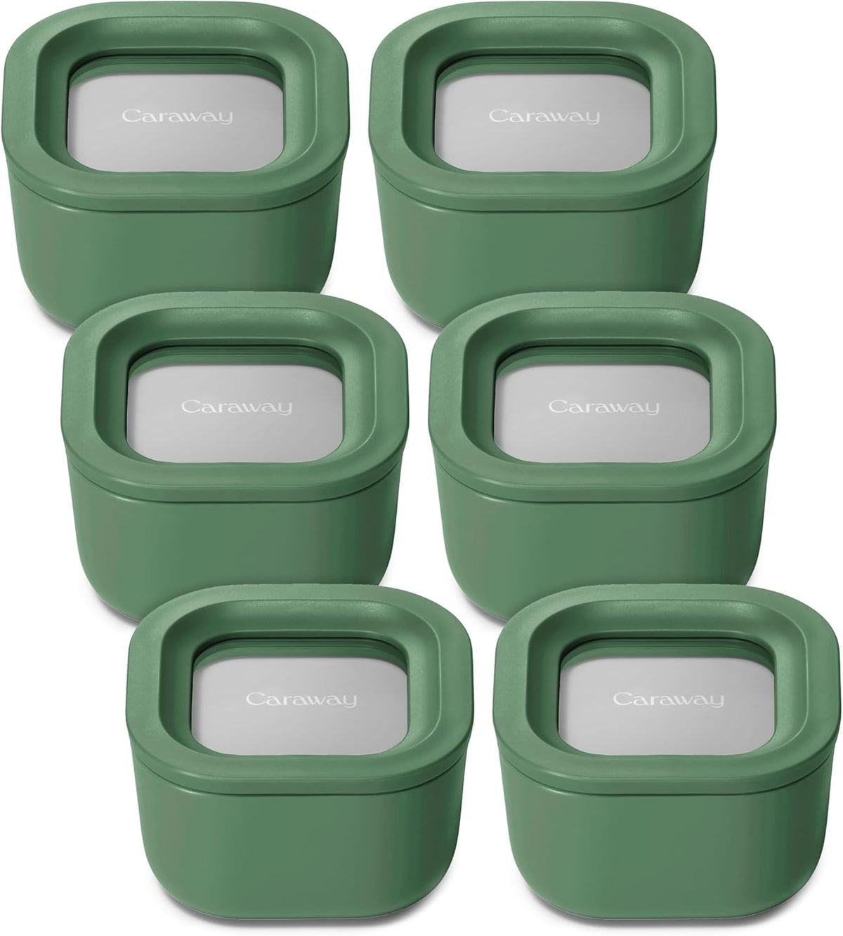 Caraway 6pc Food Storage Container Set - 1.75 Cup Glass Storage Container for Food (6) - Non-Toxic
