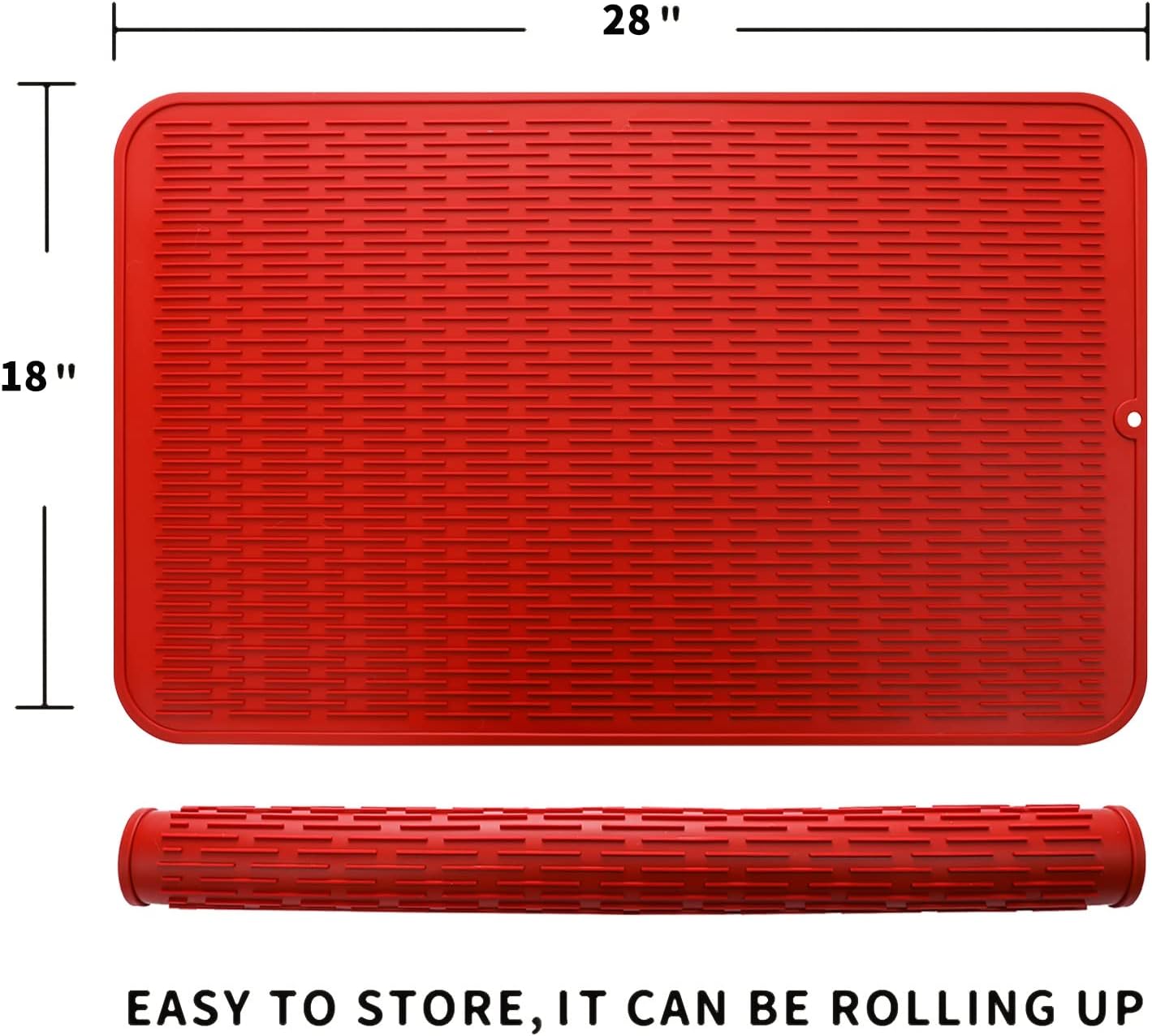 Silicone Dish Drying Mat for Multiple Usage,Easy clean,Eco-friendly,Heat-resistant Silicone Mat for
