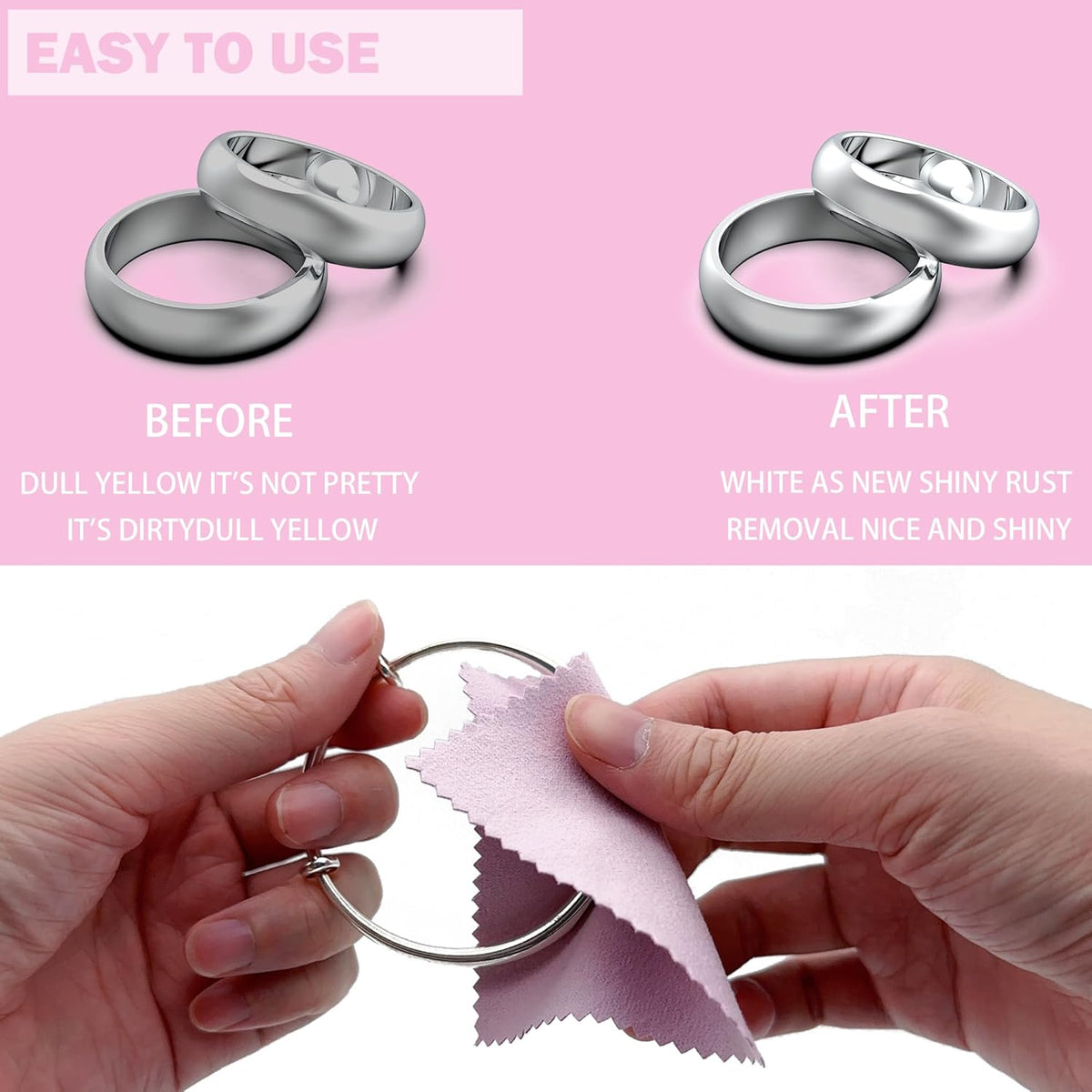 XIAOXINGYUN 120PCS Jewelry Cleaning Cloth Jewelry Polishing Cloths Individually Wrapped Silver