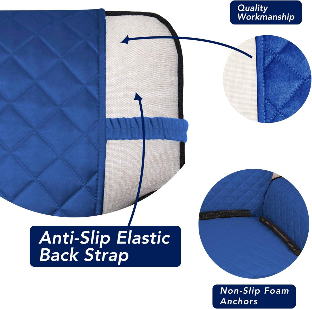 PureFit Reversible Quilted Sofa Cover, Water Resistant Slipcover Furniture Protector, Washable