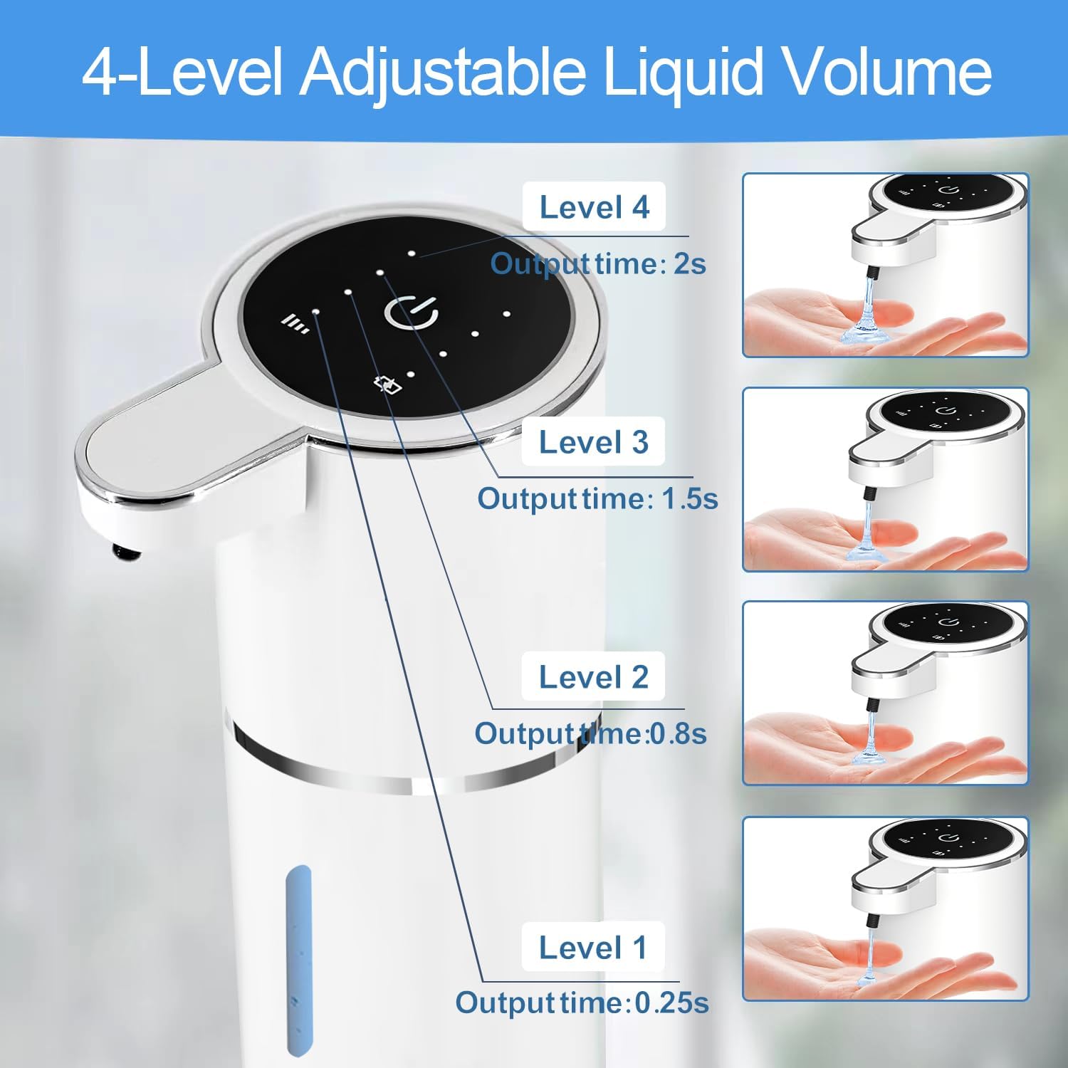 Automatic Liquid Soap Dispenser Bathroom Kitchen Dish Liquid Body Shampoo Shower Gel Hand Free