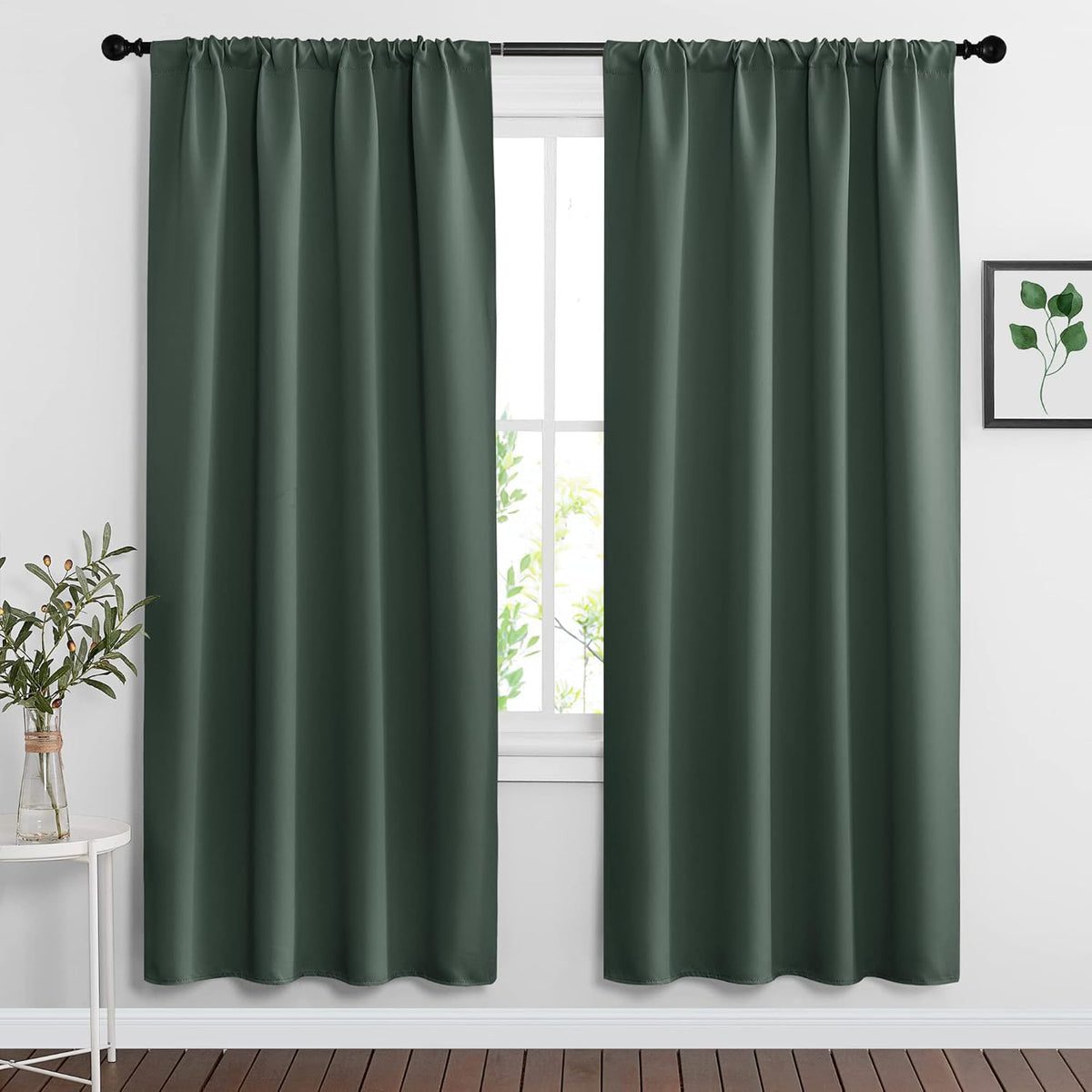 RYB HOME Living Room Curtains 72 inch Length 2 Panels Set, Thermal Insulated Privacy Window Drapes