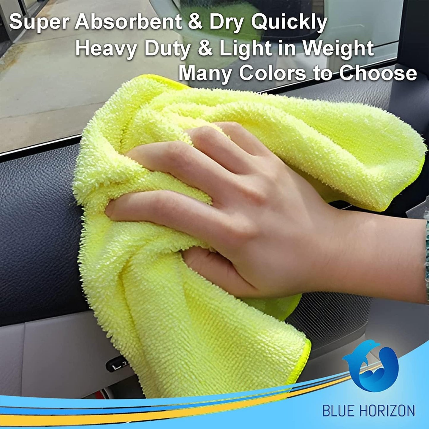 Microfiber Cleaning Cloths - 36 Pack, 16x16 Reusable, Lint-Free, Highly Absorbent Towels for Home