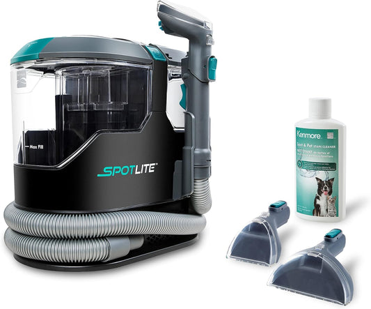 Kenmore KW2001 SpotLite Portable Carpet Spot Cleaner & Pet Stain Remover, 17Kpa Powerful Suction