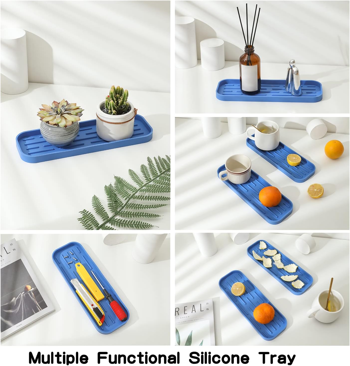 Silicone Kitchen Sink Organizer Tray for Multiple Usage,Eco-Friendly Sponges Holder for Kitchen