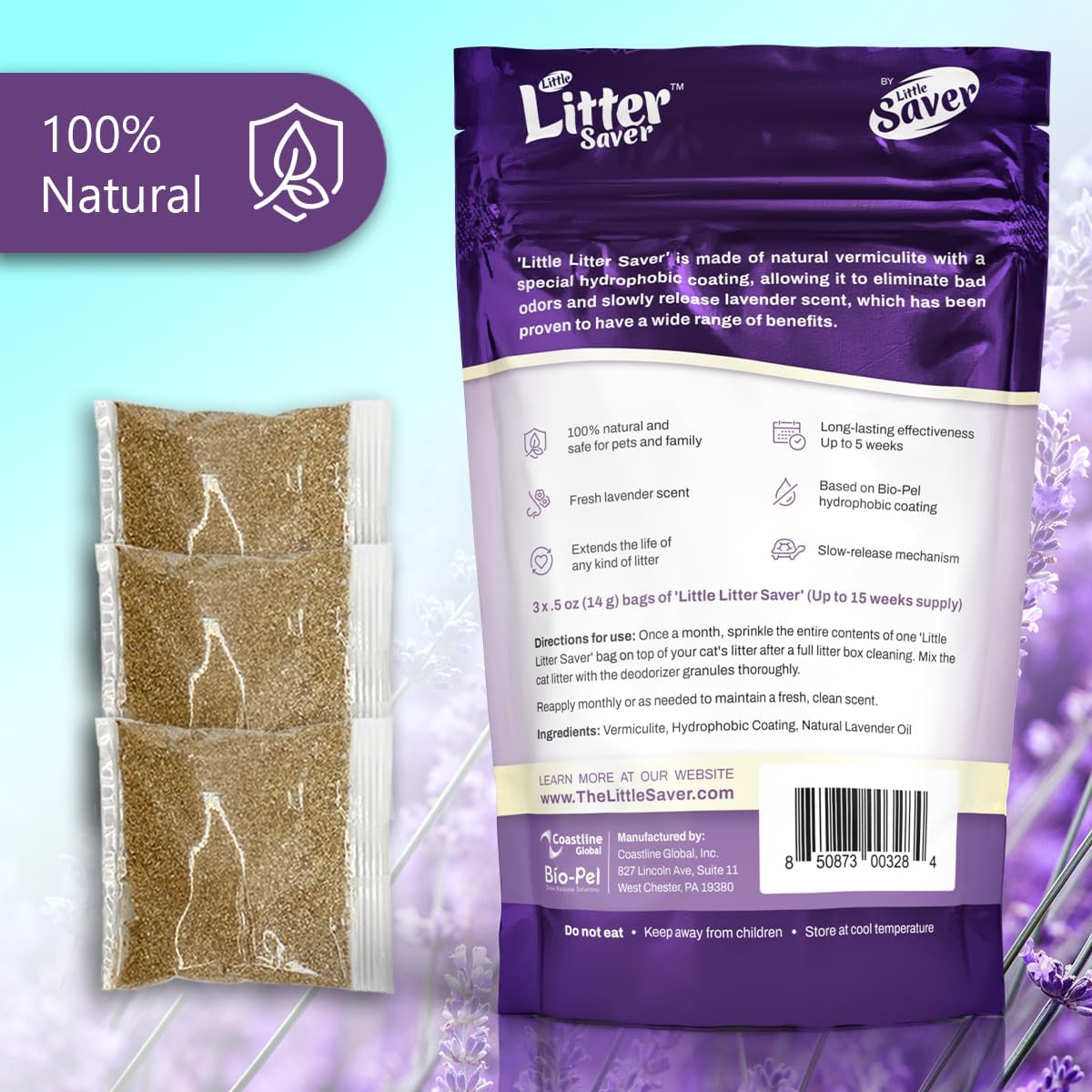 Little Litter Saver | a New Generation Of Cat Litter Box Deodorizer | Unique Slow Release Formula |