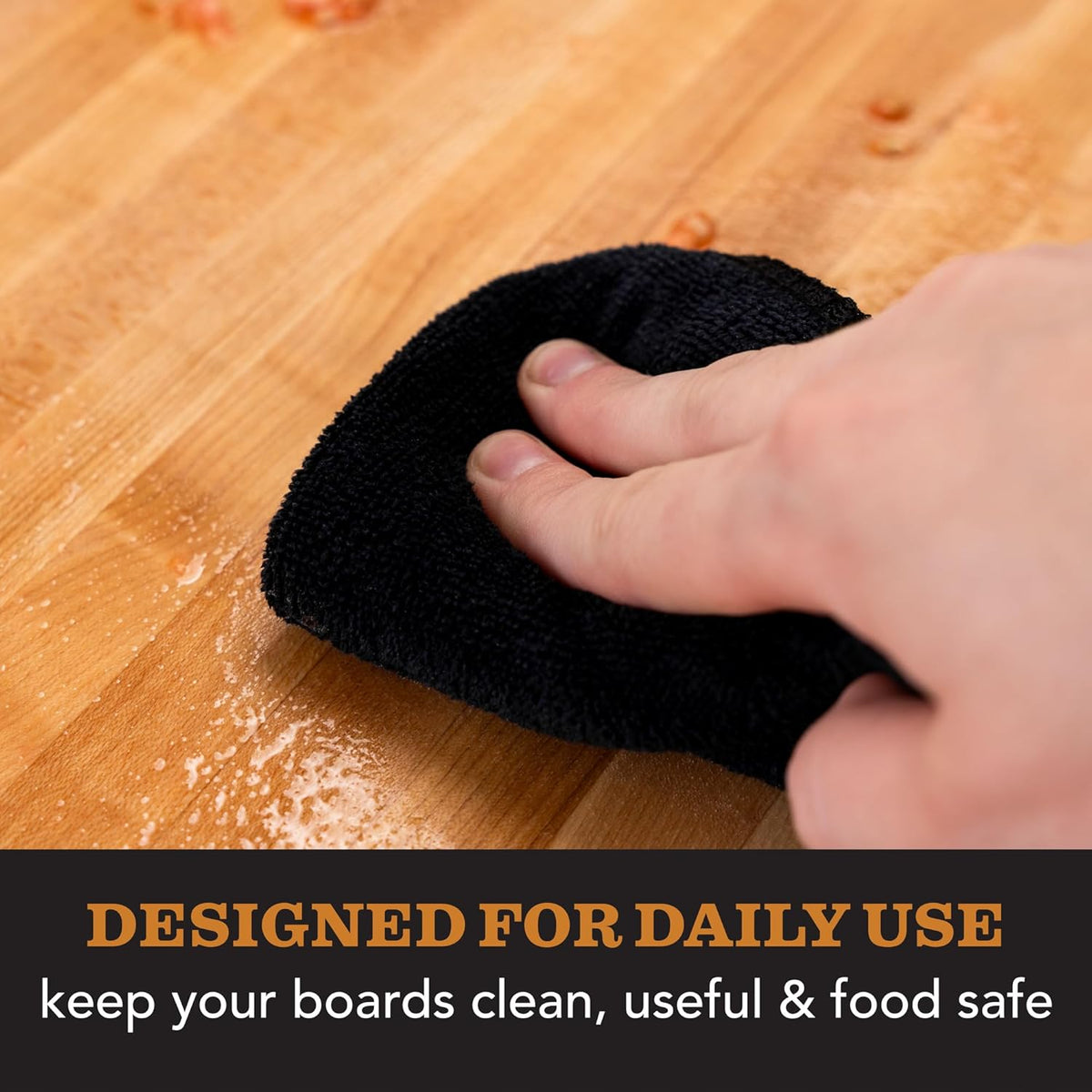 CLARK'S Natural Cutting Board Spray Cleaner, with Microfiber Cloth, for Wood Countertop – Pure