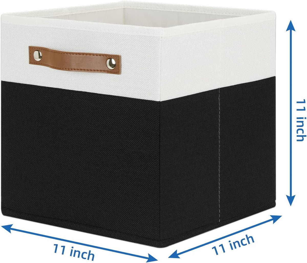 Temary 11 inch Cube Storage Bin 4 Pack Fabric Storage Cubes for Home, Fabric Storage Bin Storage