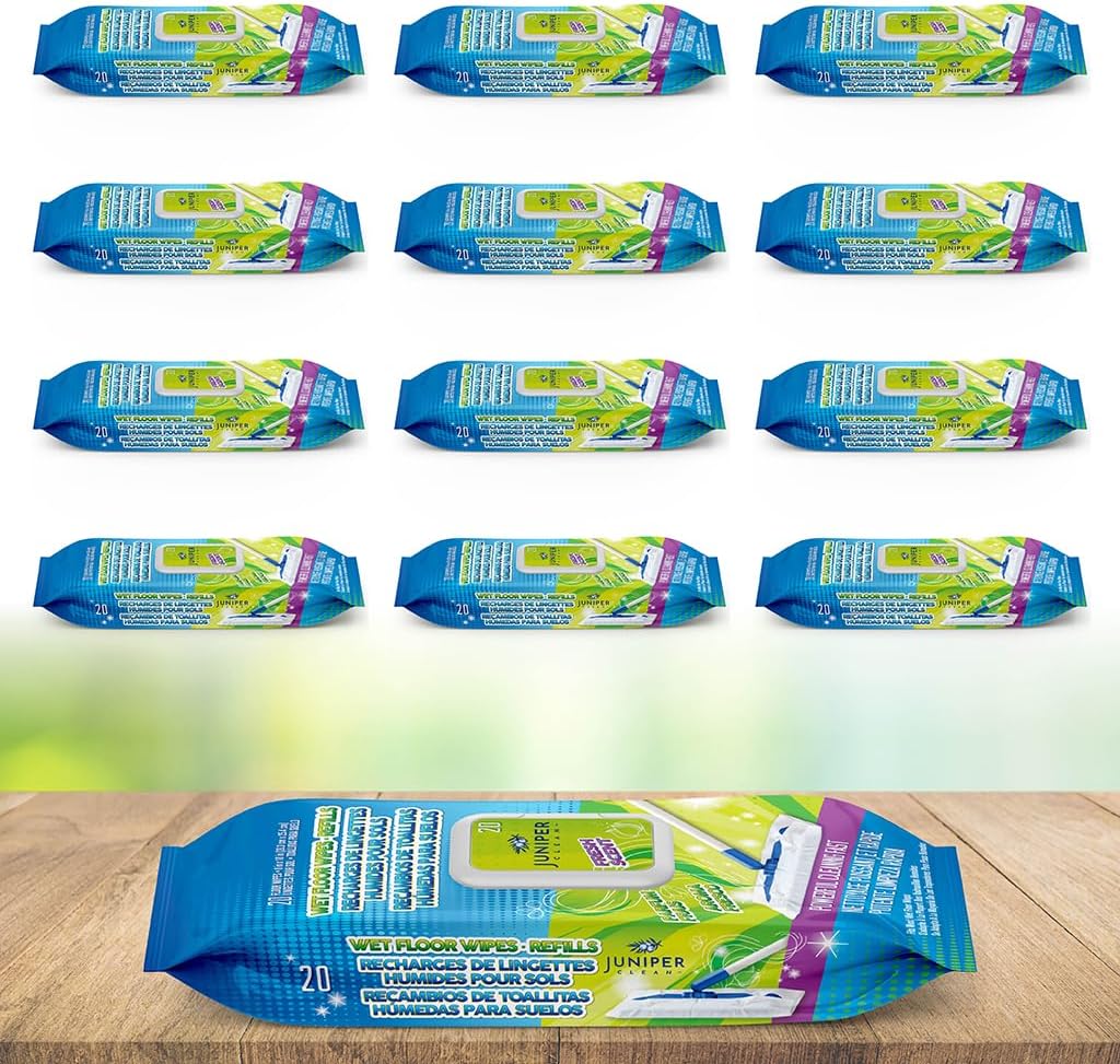Wet Floor Wipes, Multi Surface Floor Cleaner Wet Mop Pads Fit Swiffer Sweeper Mop, Fresh Scent &