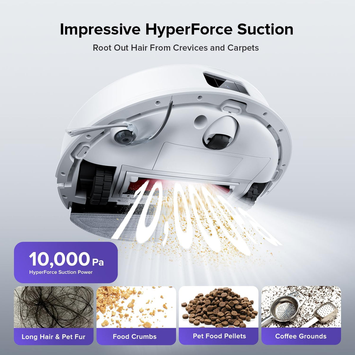 roborock Q10 S5 Robot Vacuum and Mop Cleaner, 10000Pa HyperForce Suction, Dual Anti-Tangle System
