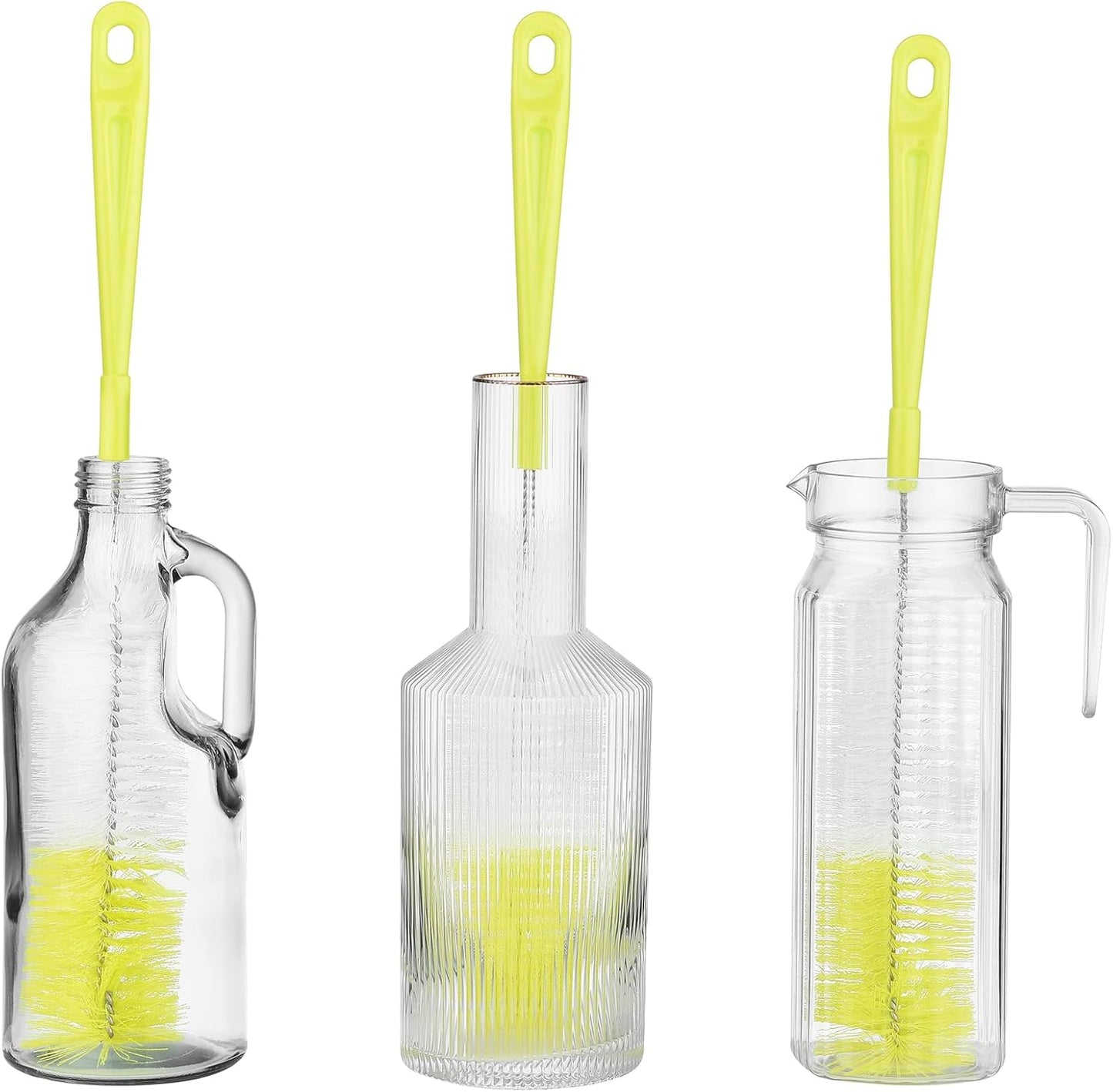 ALINK 3-Pack Long Narrow Neck Bottle Cleaning Brush for Beer, Wine, Flask, Thermos, Sport Well