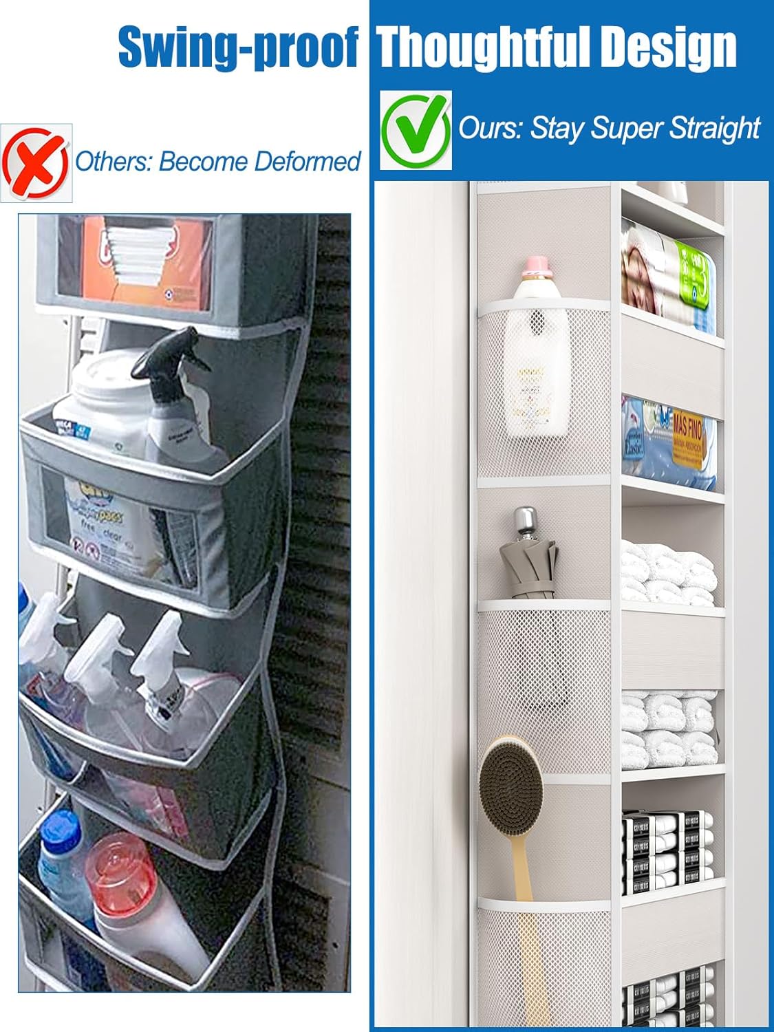 Over The Door Storage Organizer, RV Bathroom Organizer, Over The Door Organizer Camper Storage and