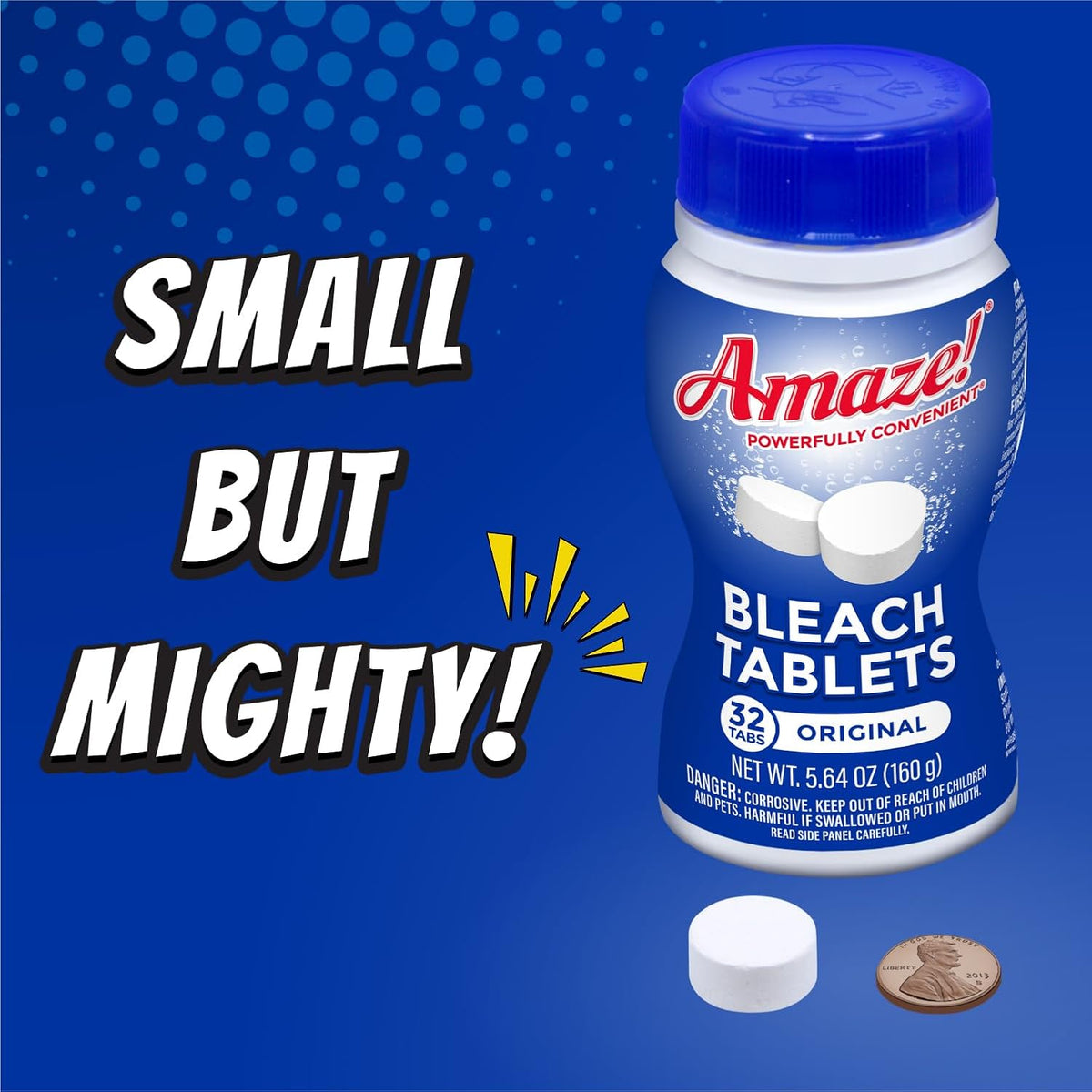 AMAZE Ultra Concentrated Bleach Tablets [32 tablets] - Lavender Scent - for Laundry, Toilet, and
