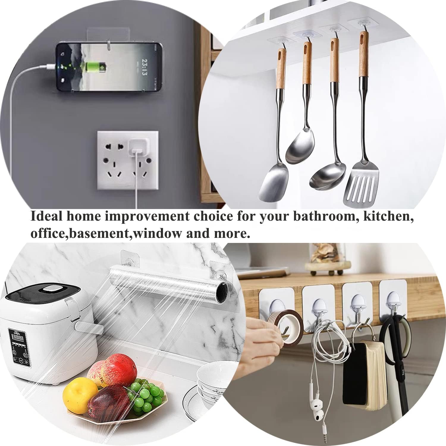 Adhesive Hooks for Hanging Heavy Duty Wall Hooks Self Adhesive Towel Coat Hooks Waterproof