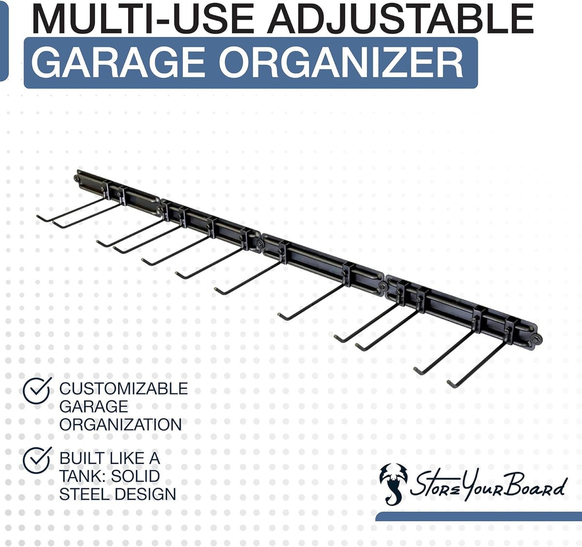 StoreYourBoard Garage Tool Organizer Wall Mount – Heavy Duty Garage Wall Organizer for Garage