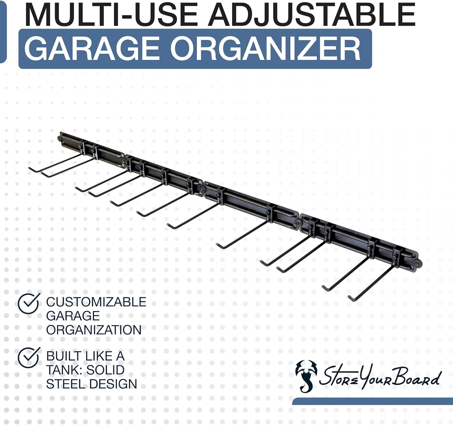 StoreYourBoard Garage Tool Organizer Wall Mount – Heavy Duty Garage Wall Organizer for Garage