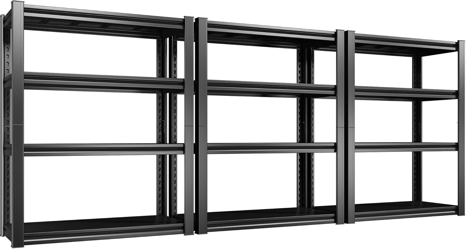 Raybee 40" W Garage Shelving Heavy Duty Storage Shelves 56.9" H Metal Shelving Heavy Duty Load